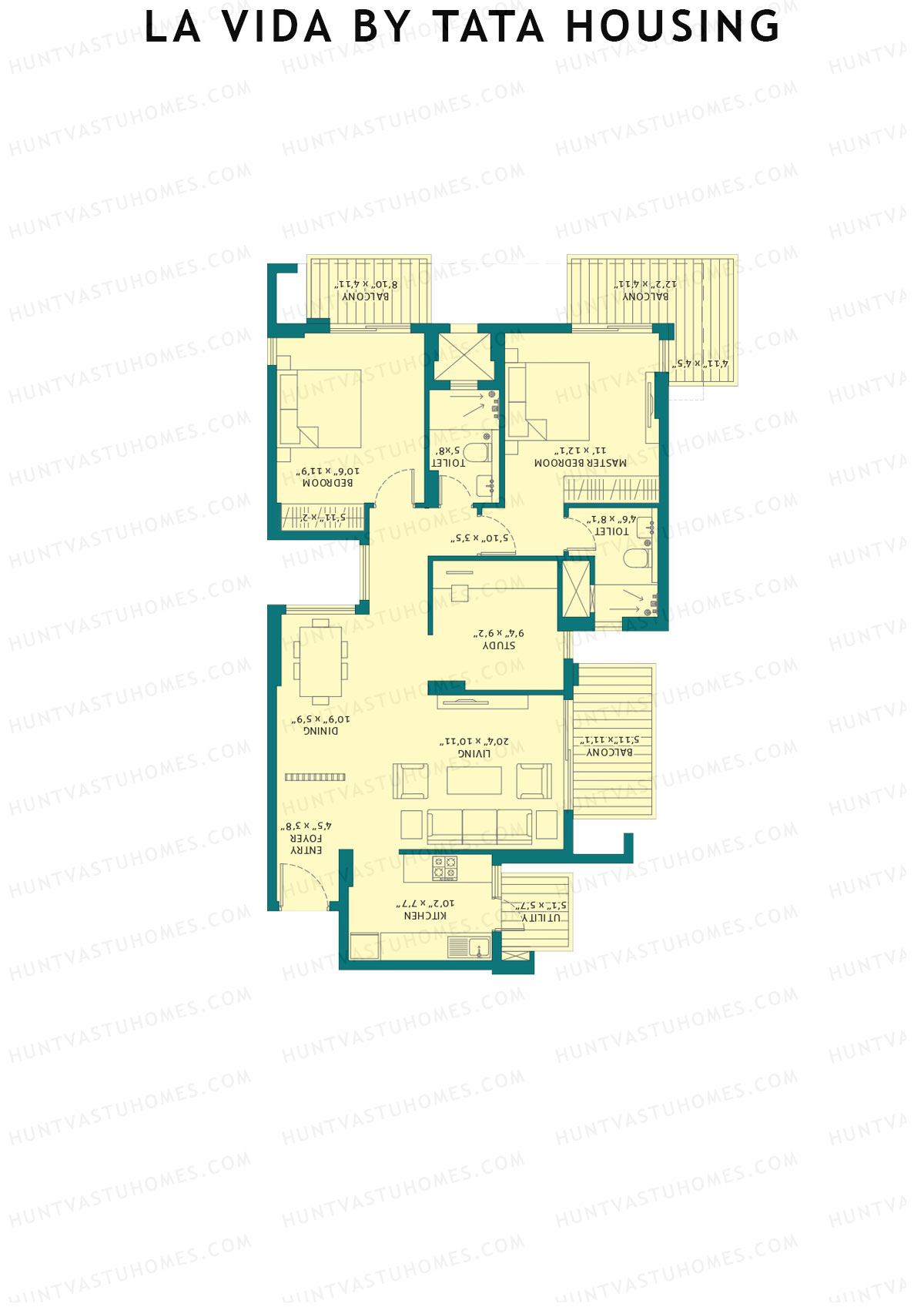 La Vida by Tata Housing Tower B5 Unit 6 Floor Plan