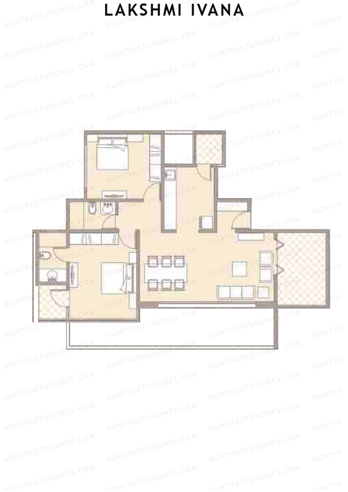 Lakshmi Ivana Tower A Unit 1 Floor Plan