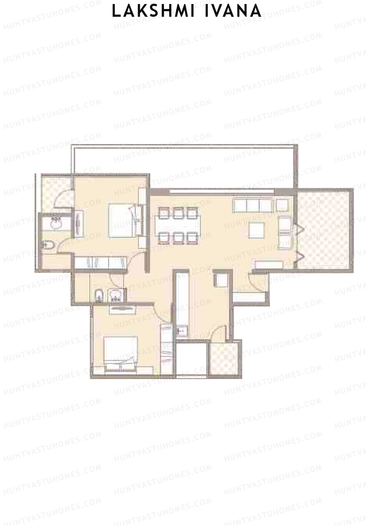 Lakshmi Ivana Tower A Unit 2 Floor Plan