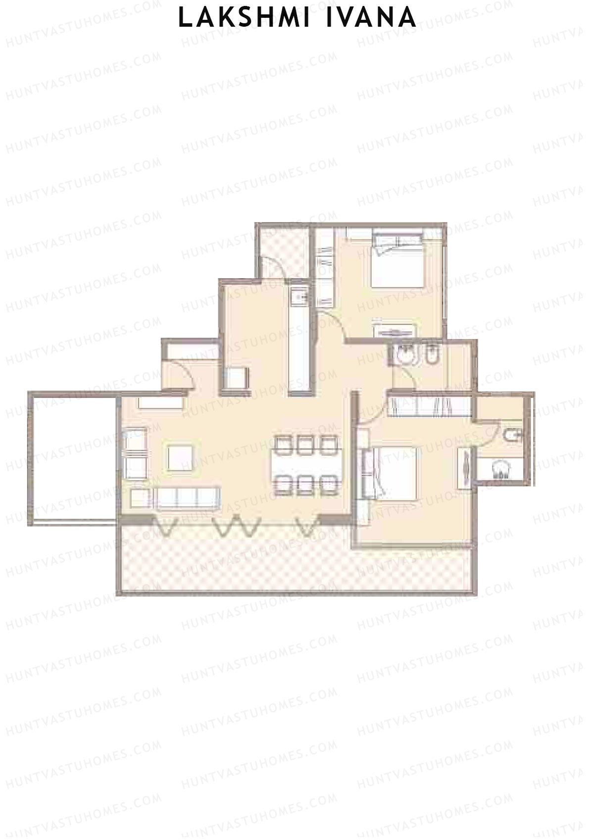 Lakshmi Ivana Tower B Unit 1 Floor Plan
