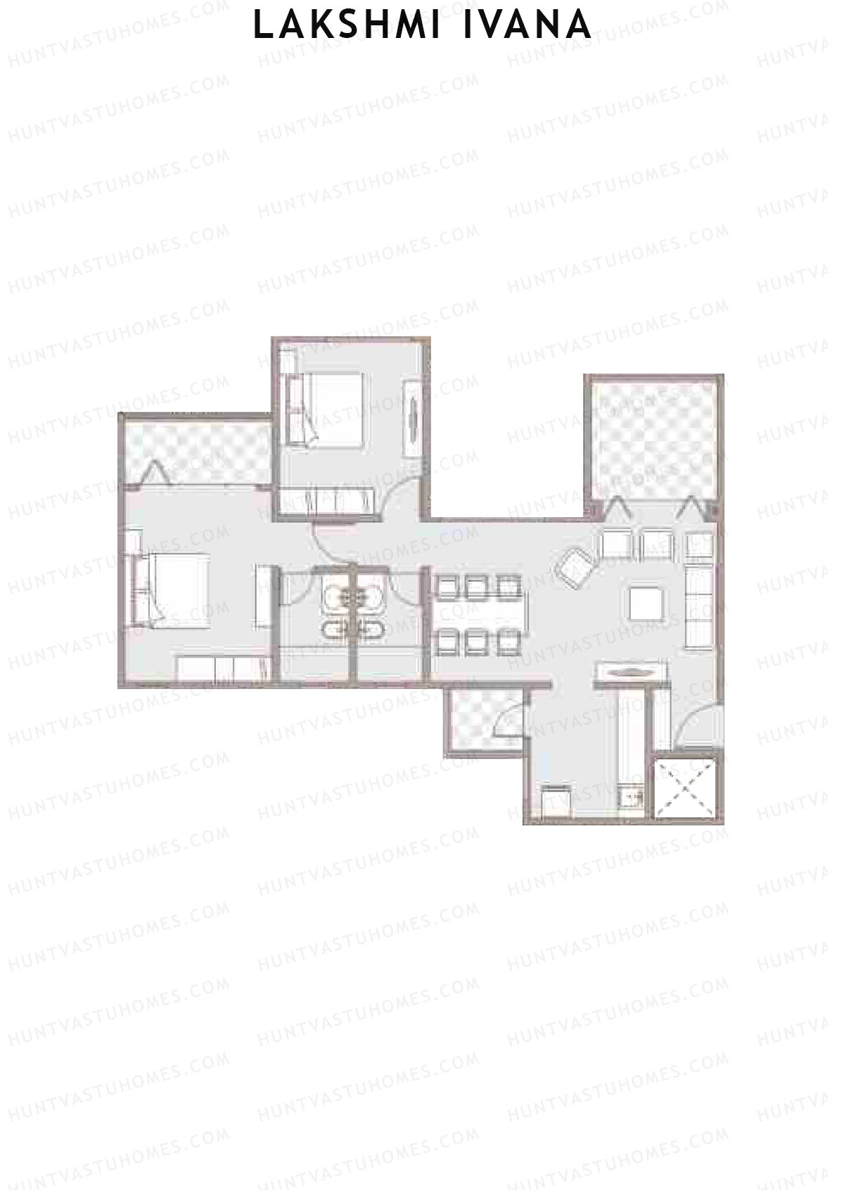 Lakshmi Ivana Tower B Unit 3 Floor Plan