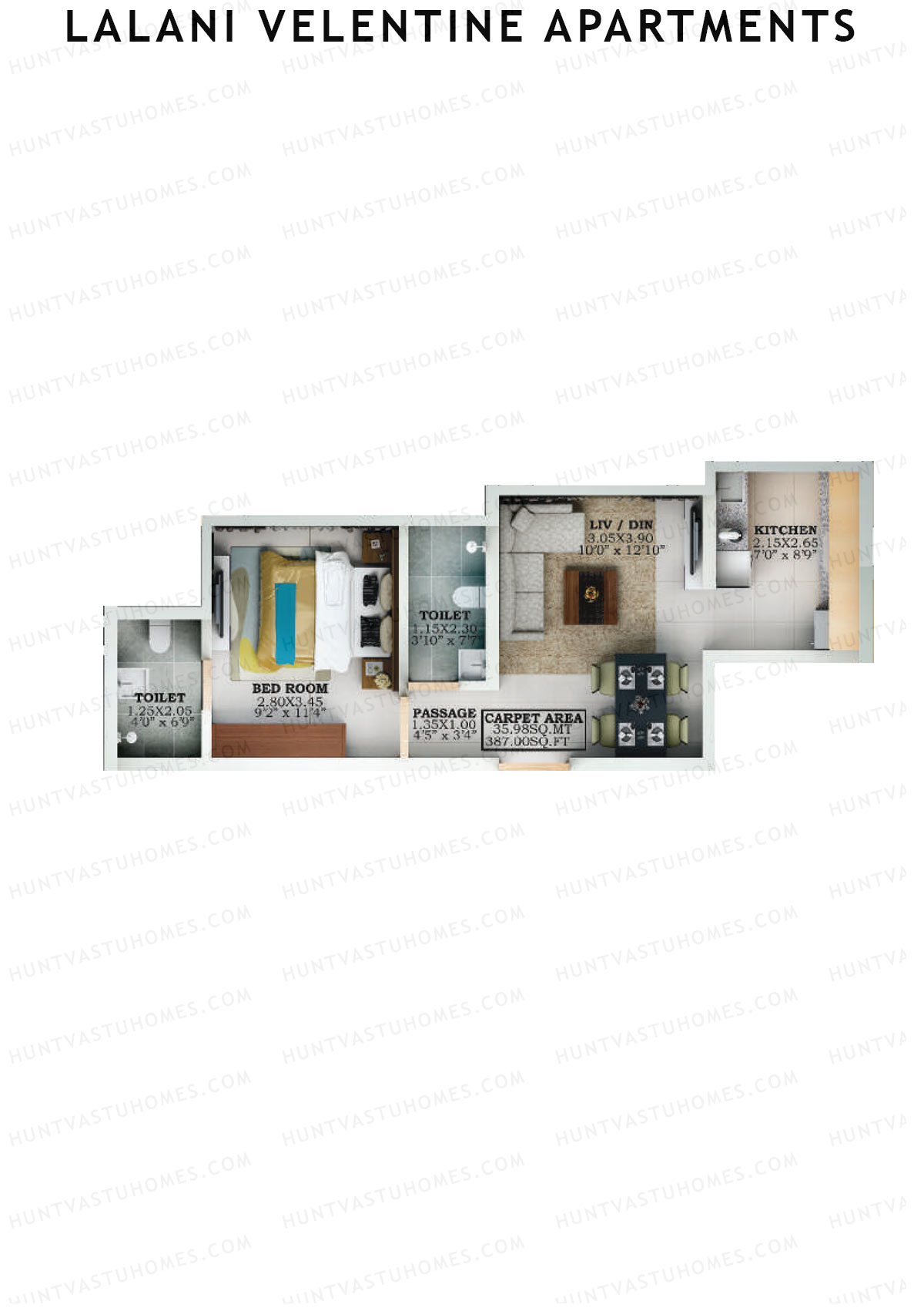 Lalani Velentine Apartments Wing D Unit 4 Floor Plan