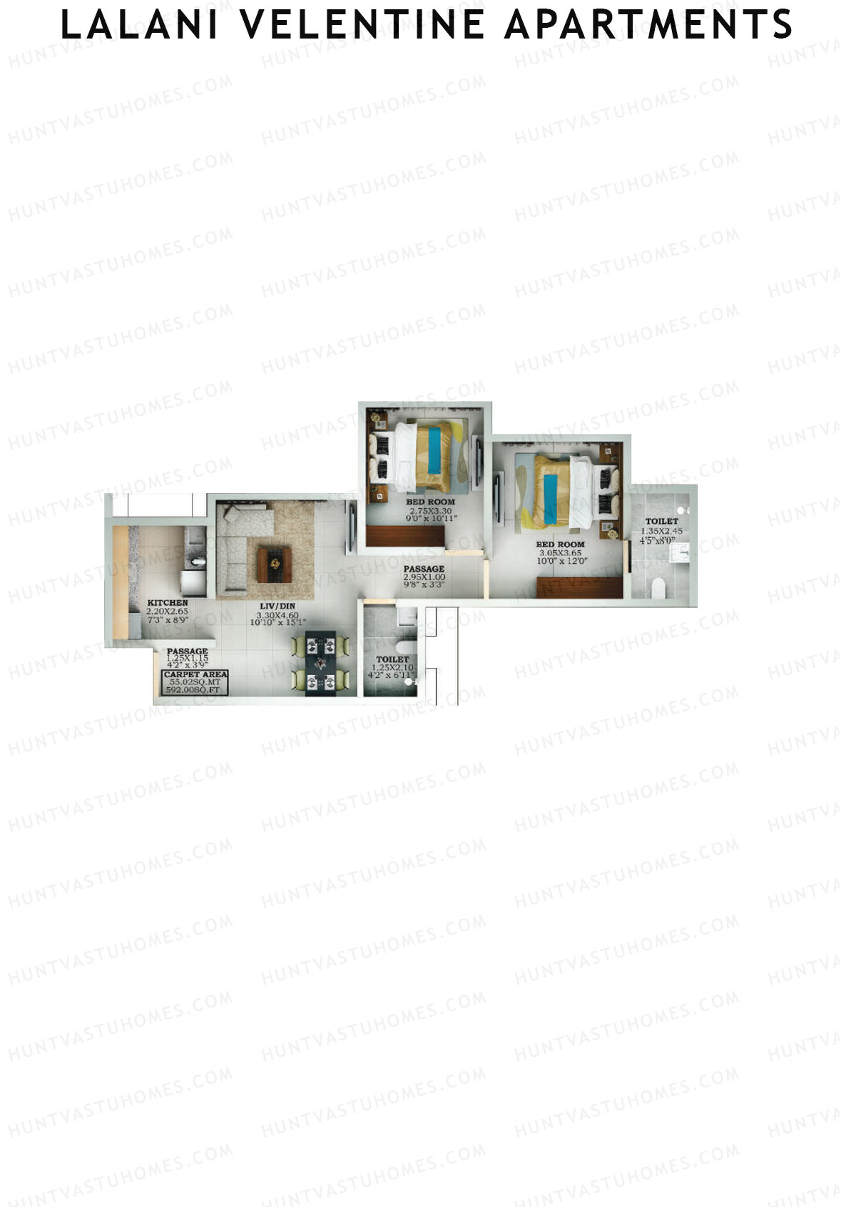 Lalani Velentine Apartments Wing D Unit 5 Floor Plan