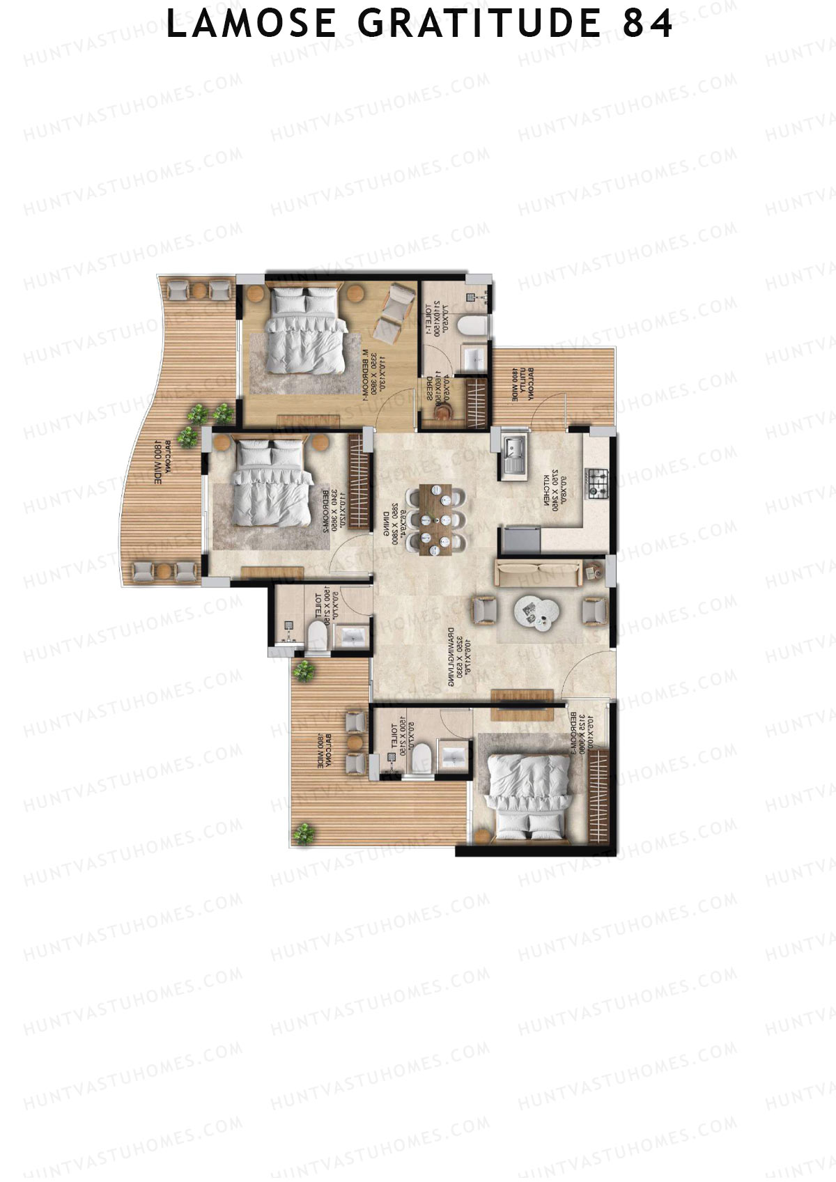 Lamose Gratitude 84 Tower A Unit 1 Floor Plan