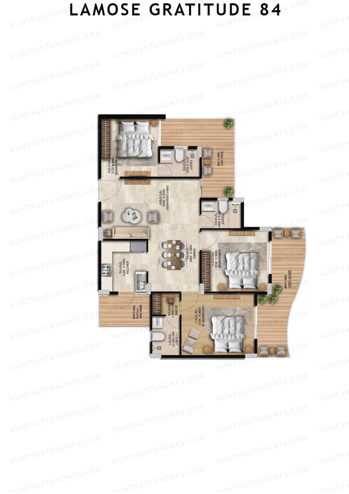 Lamose Gratitude 84 Tower A Unit 3 Floor Plan
