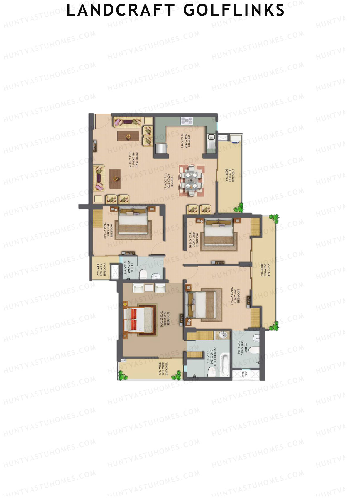 Landcraft Golflinks Tower 1A Unit 21 Floor Plan