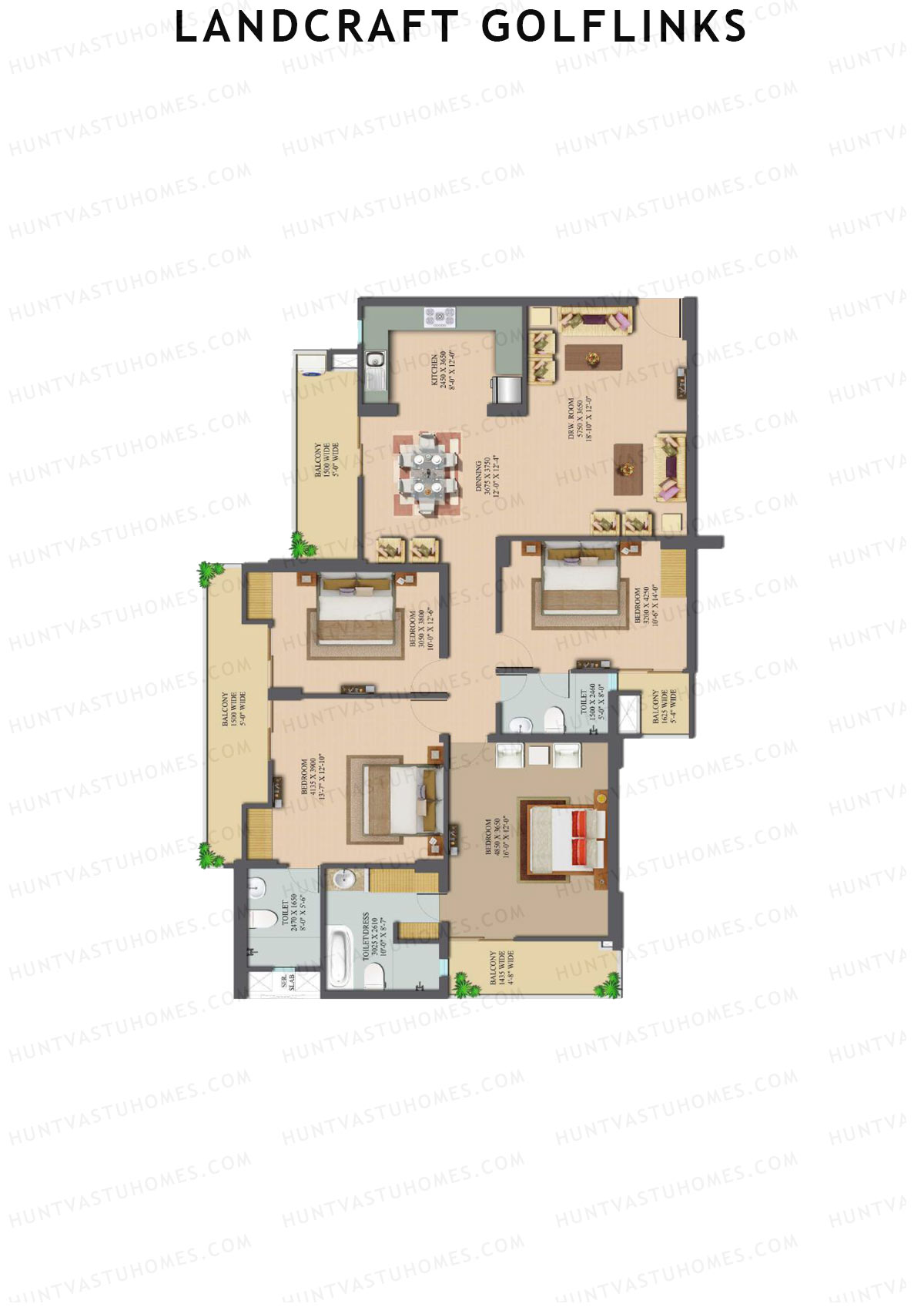 Landcraft Golflinks Tower 1A Unit 22 Floor Plan