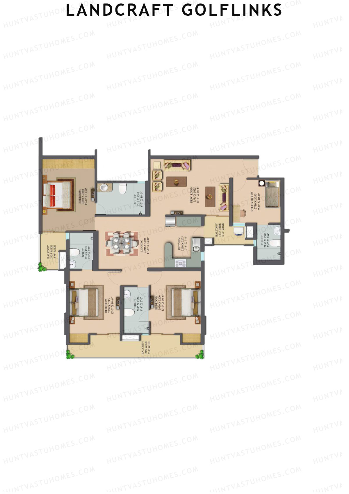 Landcraft Golflinks Tower 1A Unit 23 Floor Plan