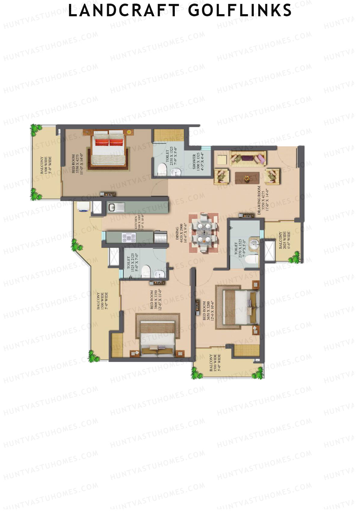 Landcraft Golflinks Tower 1B Unit 41 Floor Plan