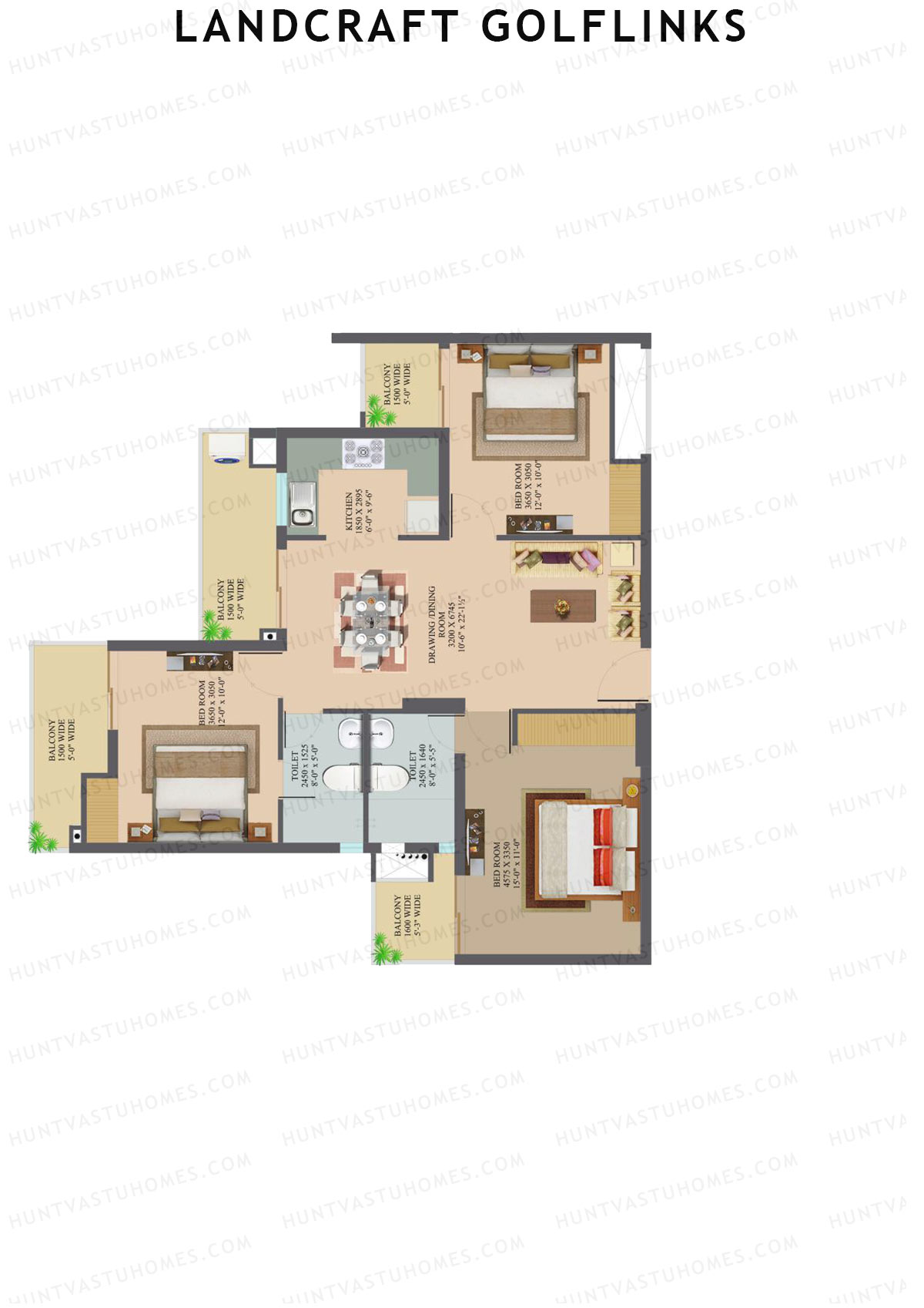Landcraft Golflinks Tower 1B Unit 42 Floor Plan
