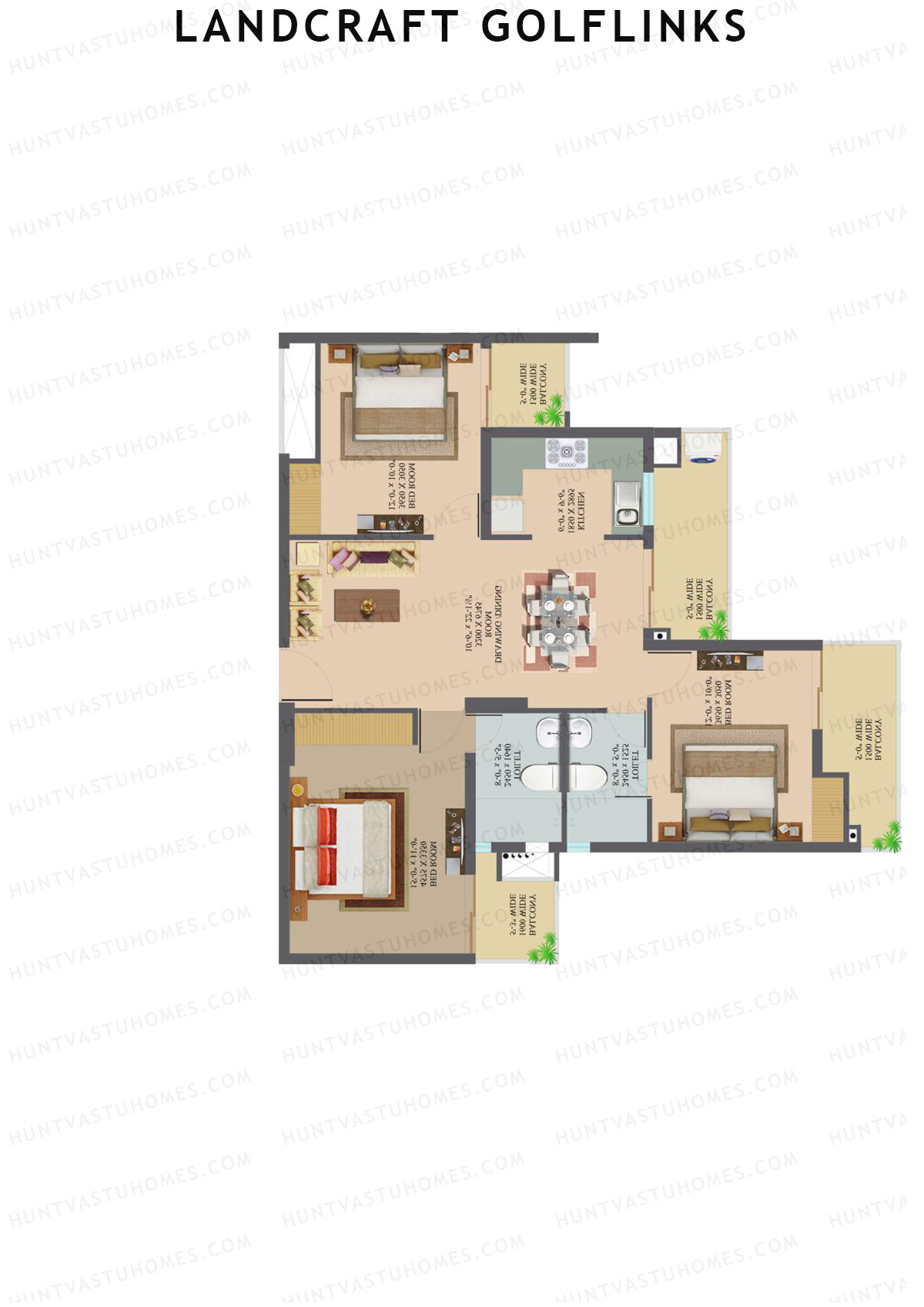 Landcraft Golflinks Tower 1B Unit 45 Floor Plan