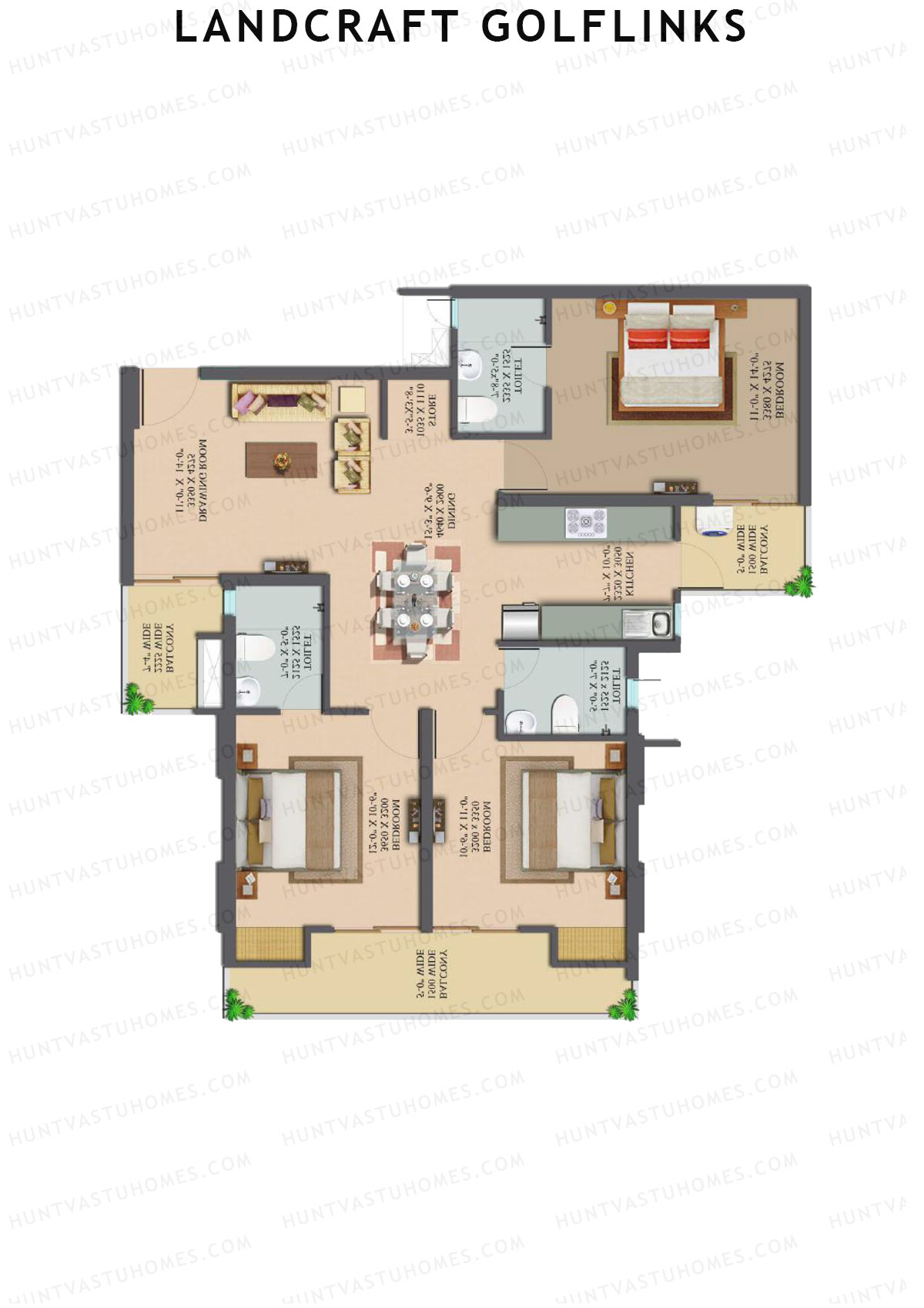 Landcraft Golflinks Tower 2A Unit 28 Floor Plan