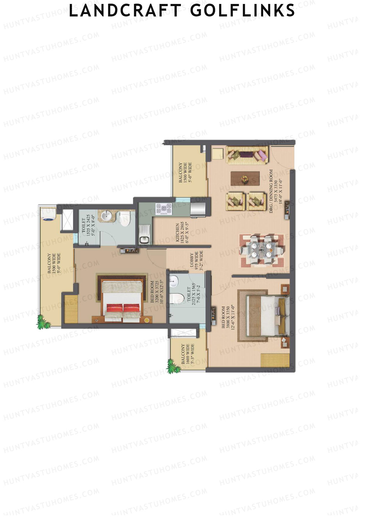 Landcraft Golflinks Tower 2B Unit 47 Floor Plan