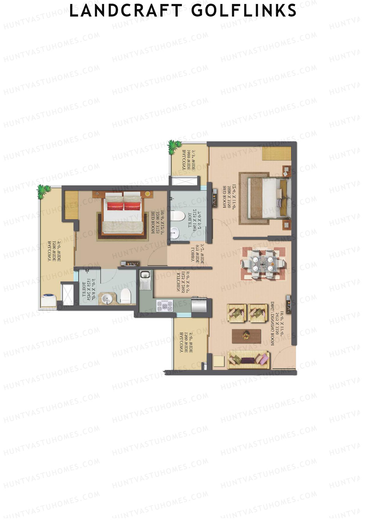Landcraft Golflinks Tower 2B Unit 48 Floor Plan