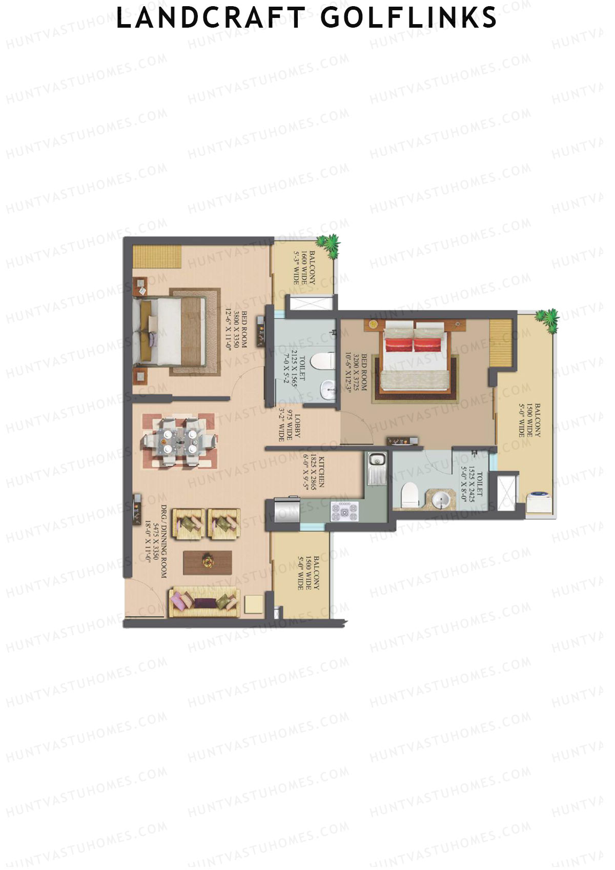Landcraft Golflinks Tower 2B Unit 52 Floor Plan