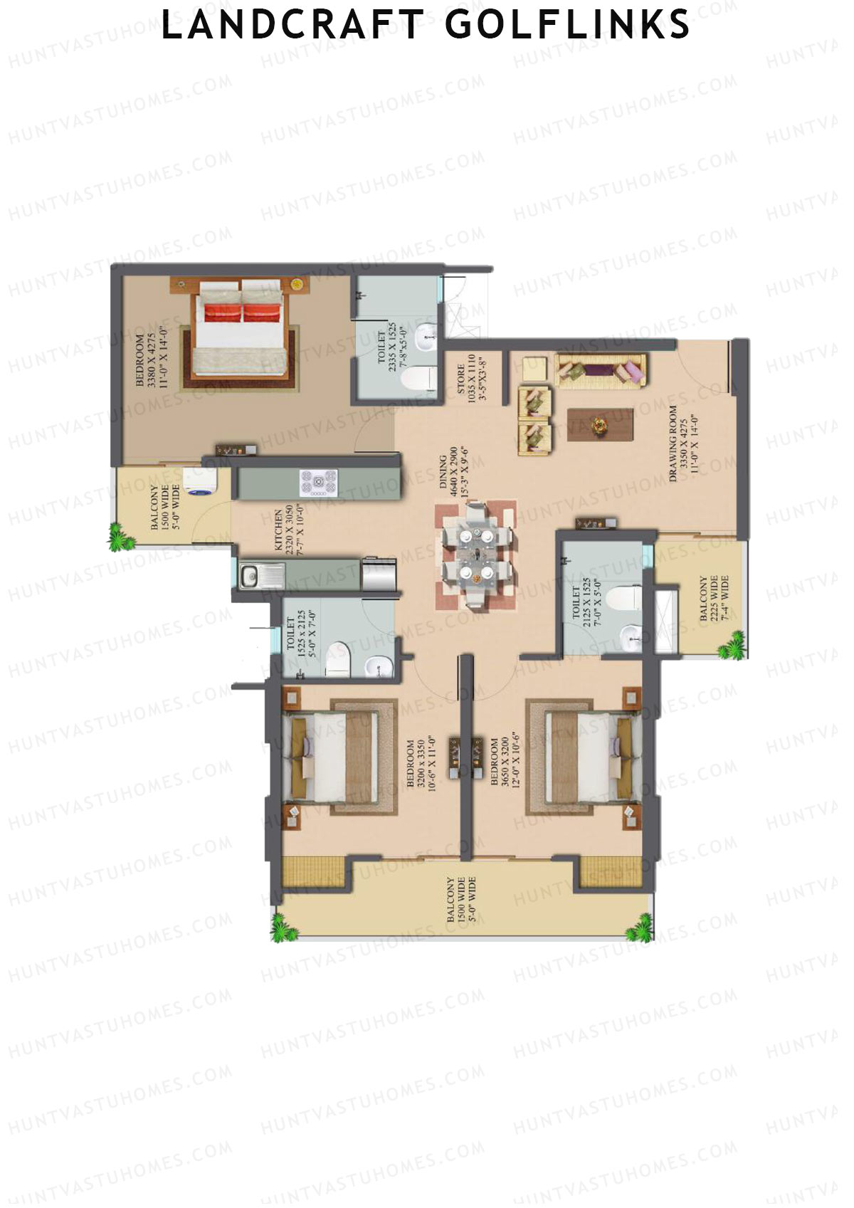 Landcraft Golflinks Tower 3A Unit 37 Floor Plan