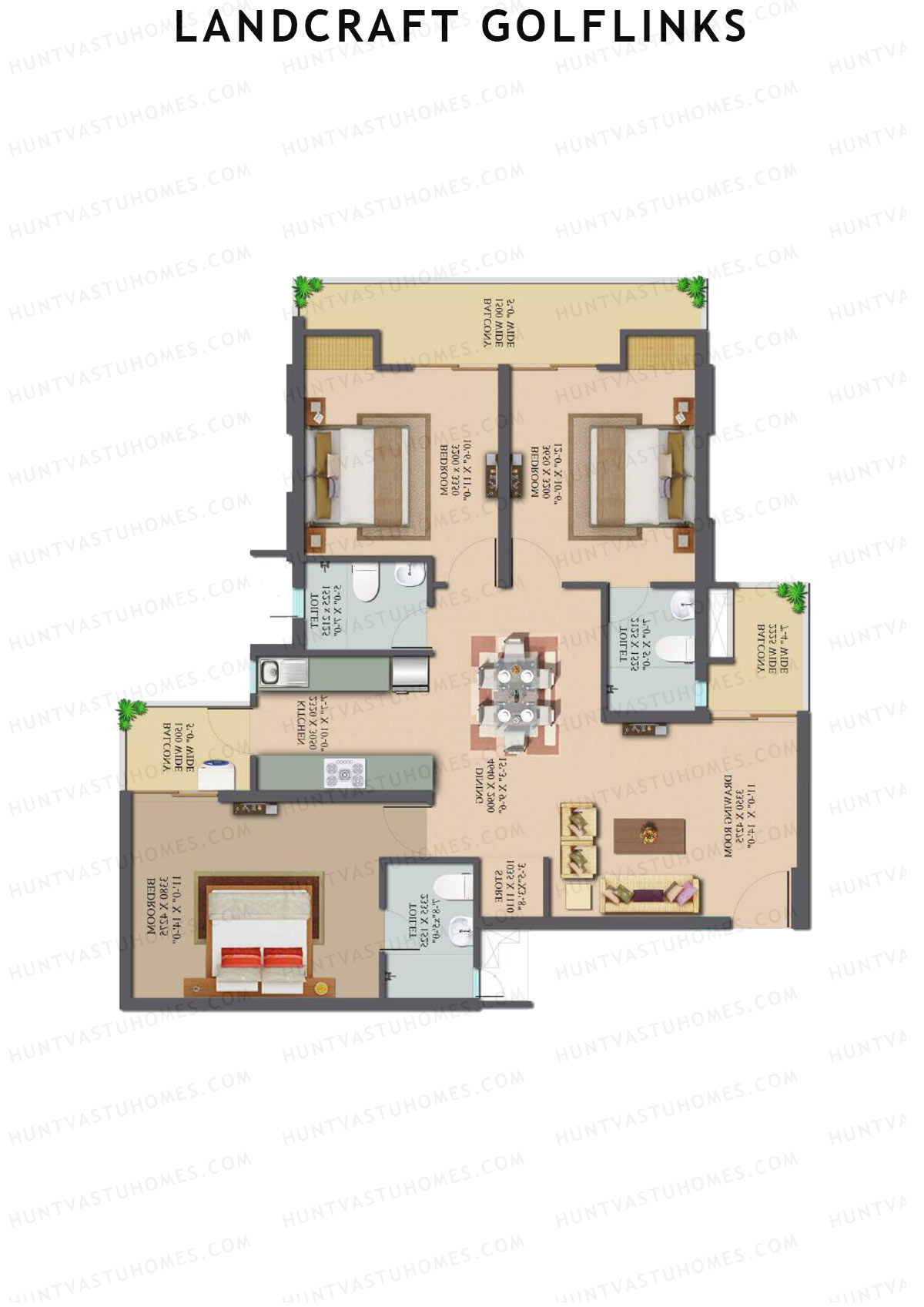 Landcraft Golflinks Tower 3A Unit 38 Floor Plan