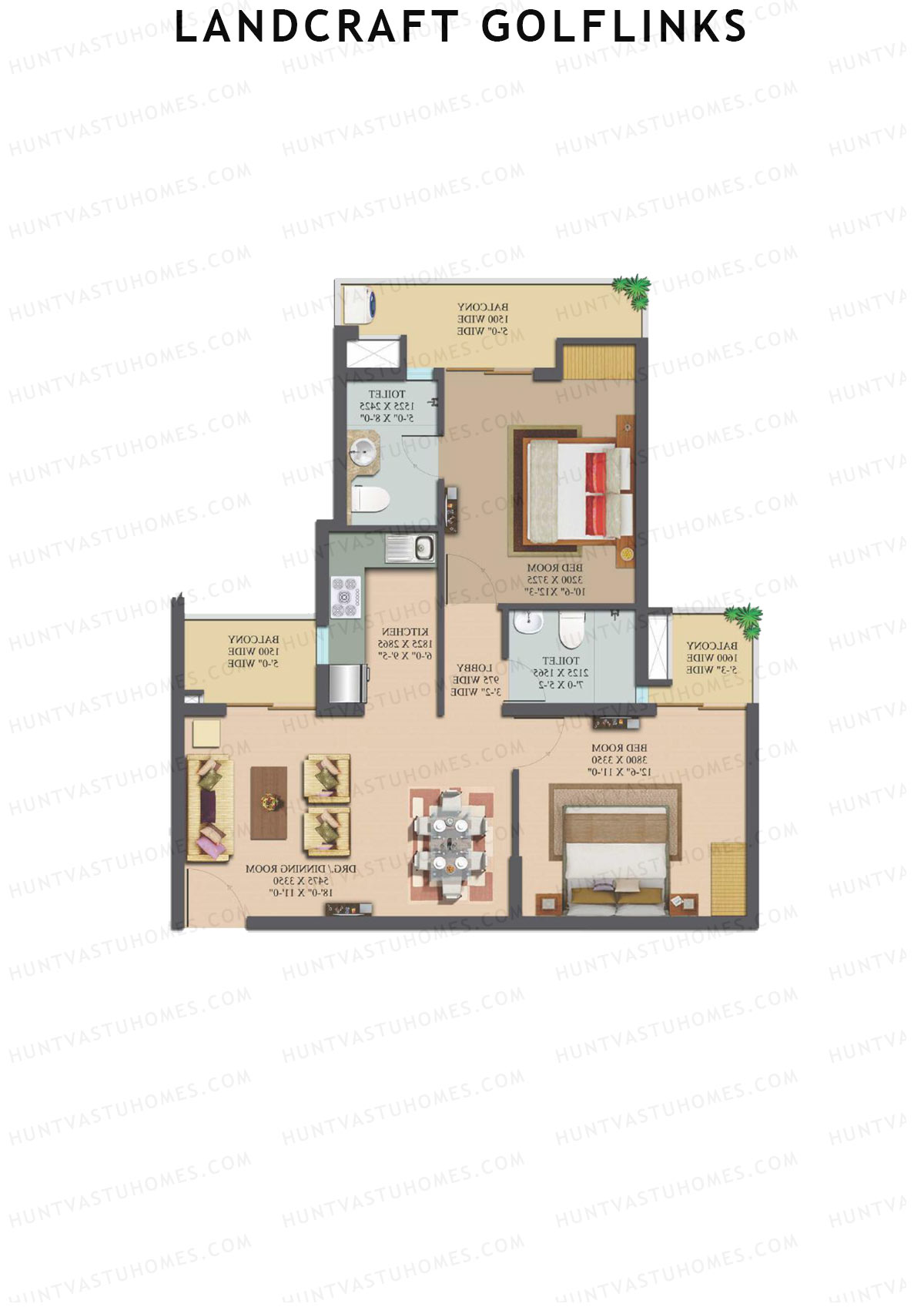 Landcraft Golflinks Tower 3B Unit 56 Floor Plan