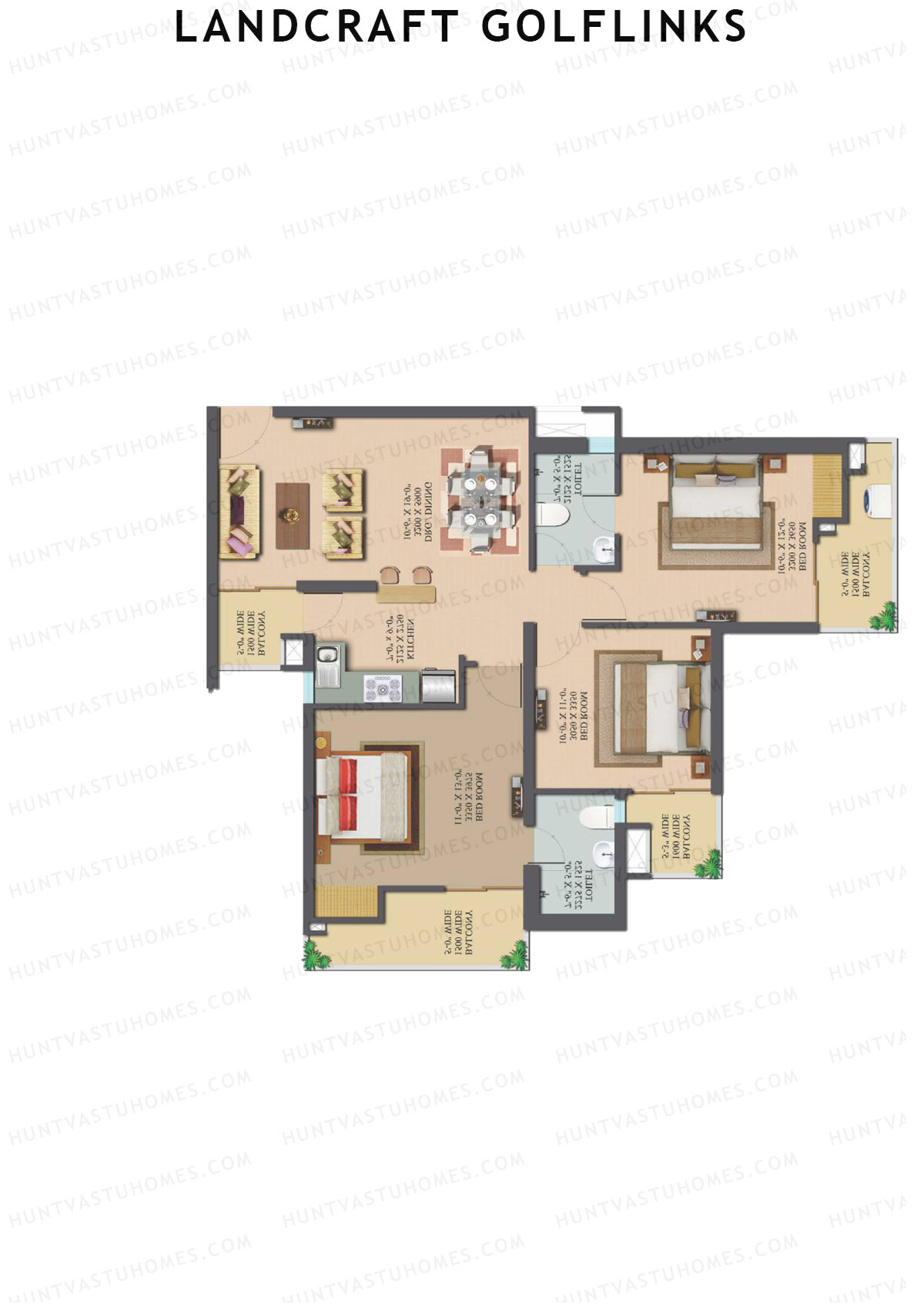 Landcraft Golflinks Tower 3B Unit 59 Floor Plan