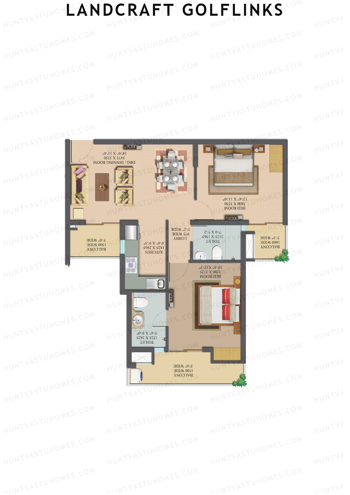 Landcraft Golflinks Tower 3B Unit 61 Floor Plan