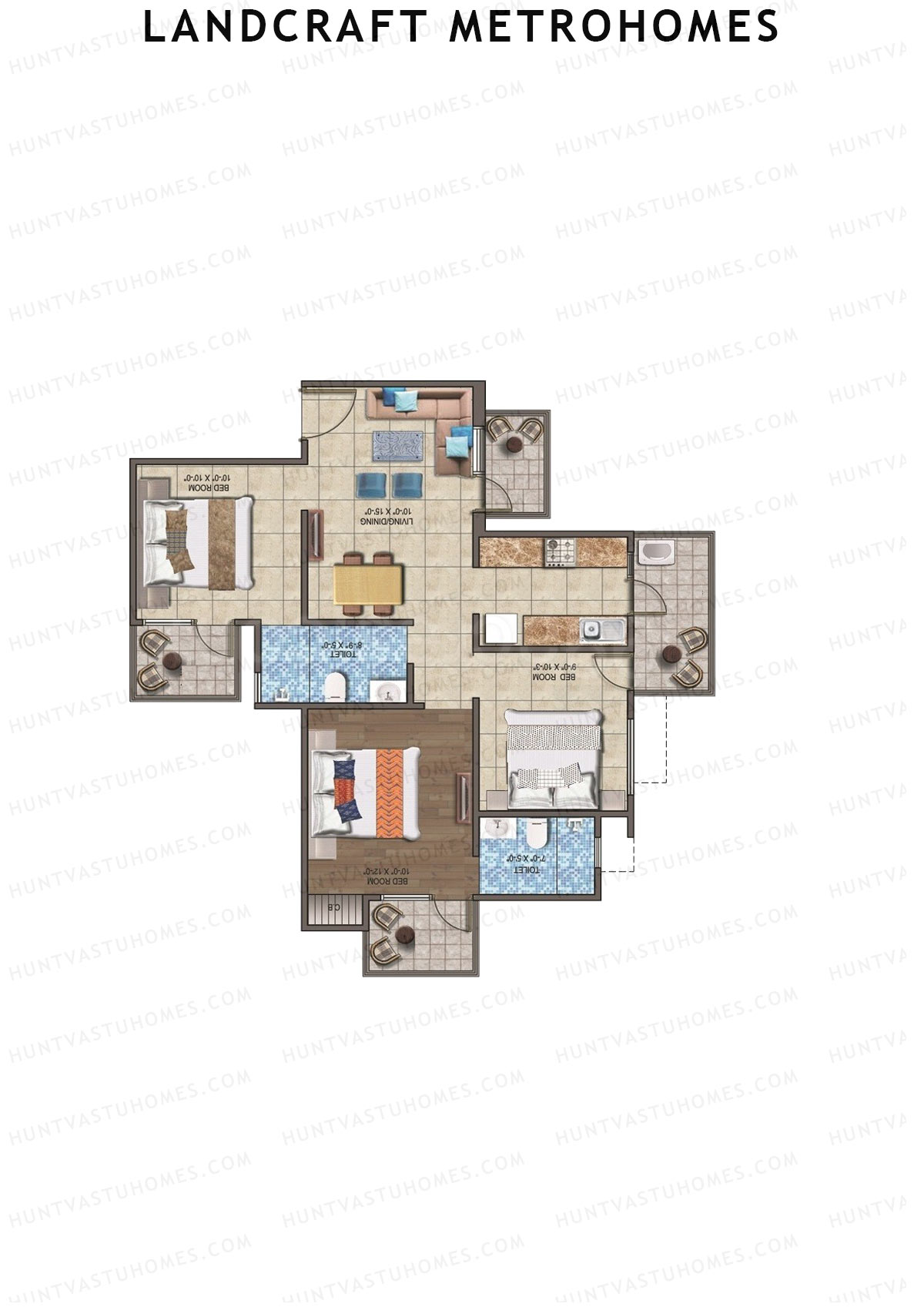 Landcraft Metrohomes Tower A Unit 4 (Type 5) Floor Plan