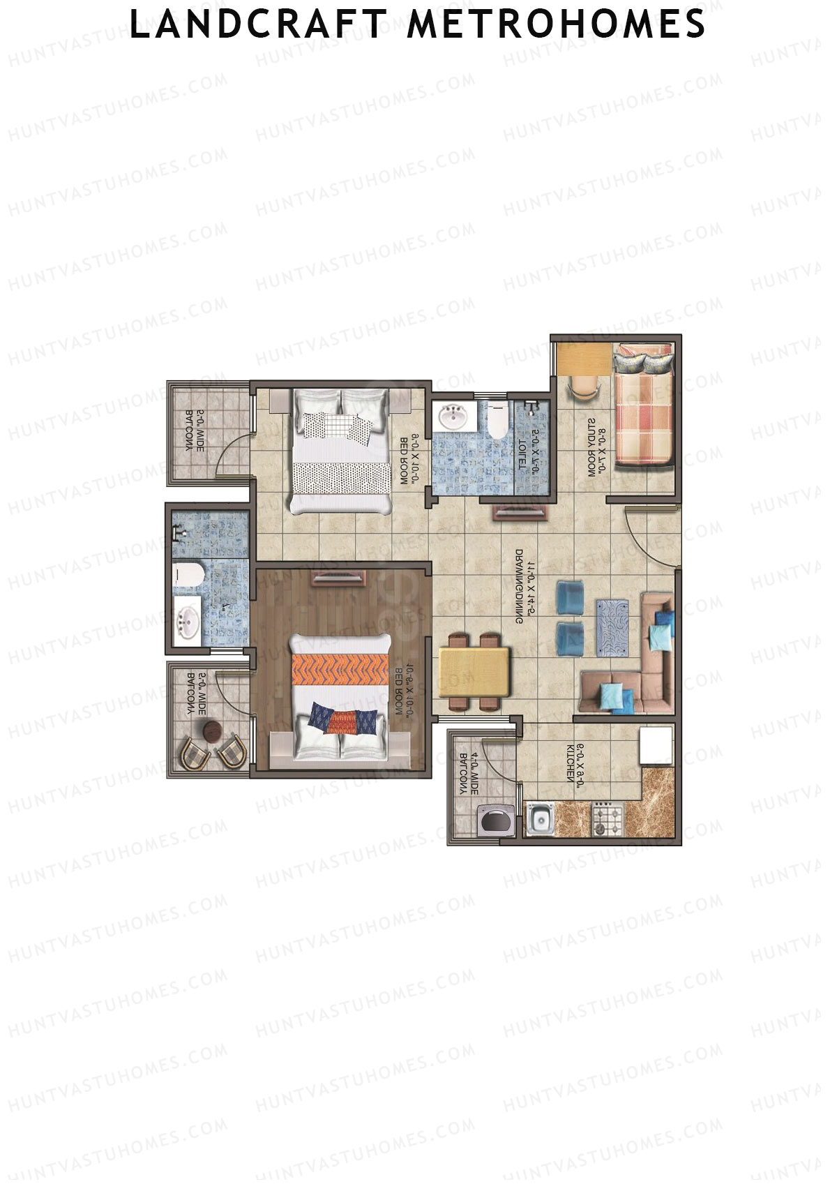 Landcraft Metrohomes Tower A Unit 9 (Type 4) Floor Plan