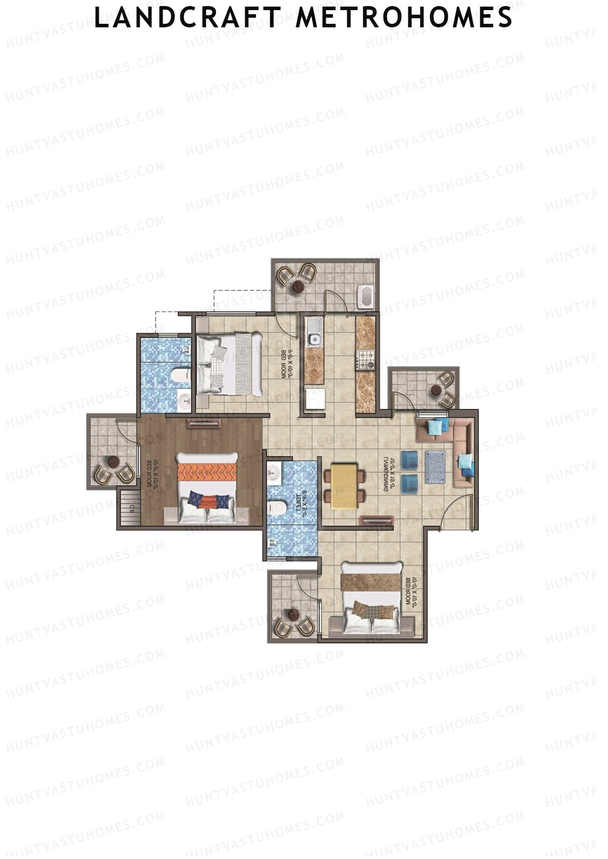 Landcraft Metrohomes Tower B Unit 21 (Type 5) Floor Plan