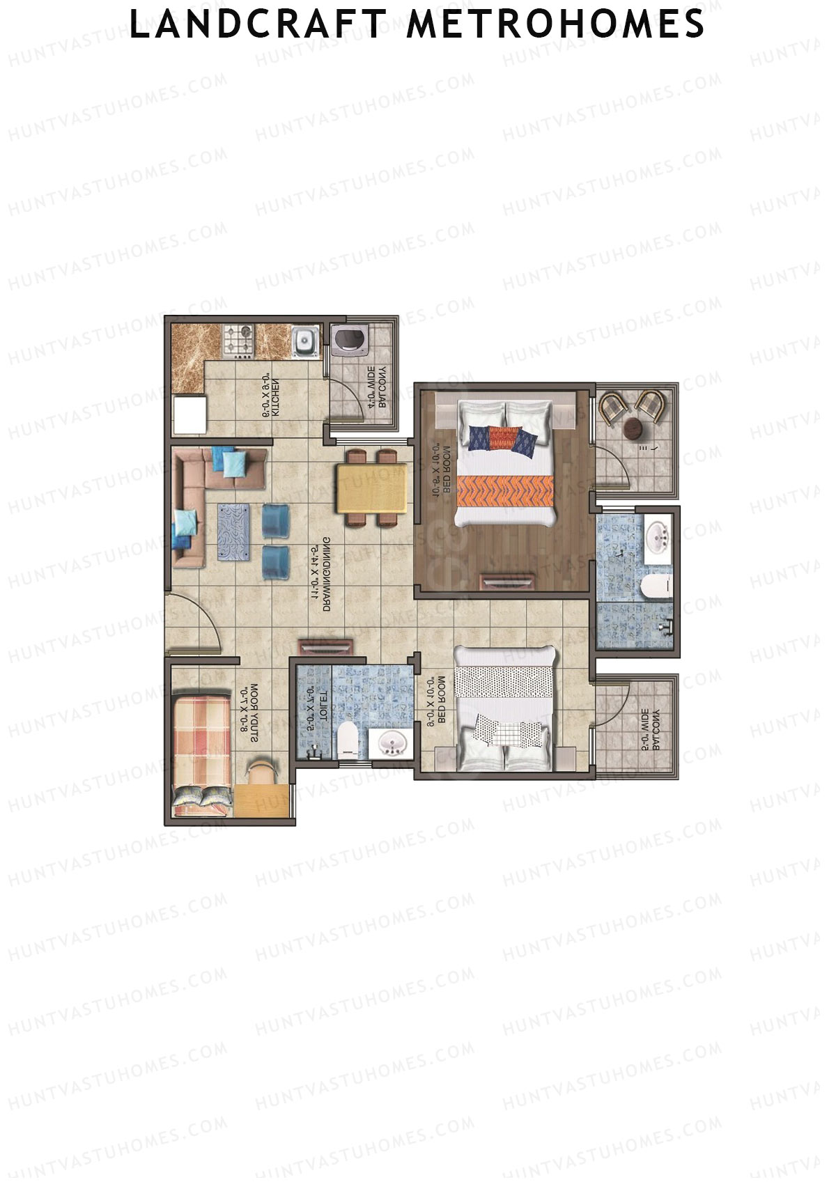 Landcraft Metrohomes Tower F Unit 66 (Type 4) Floor Plan