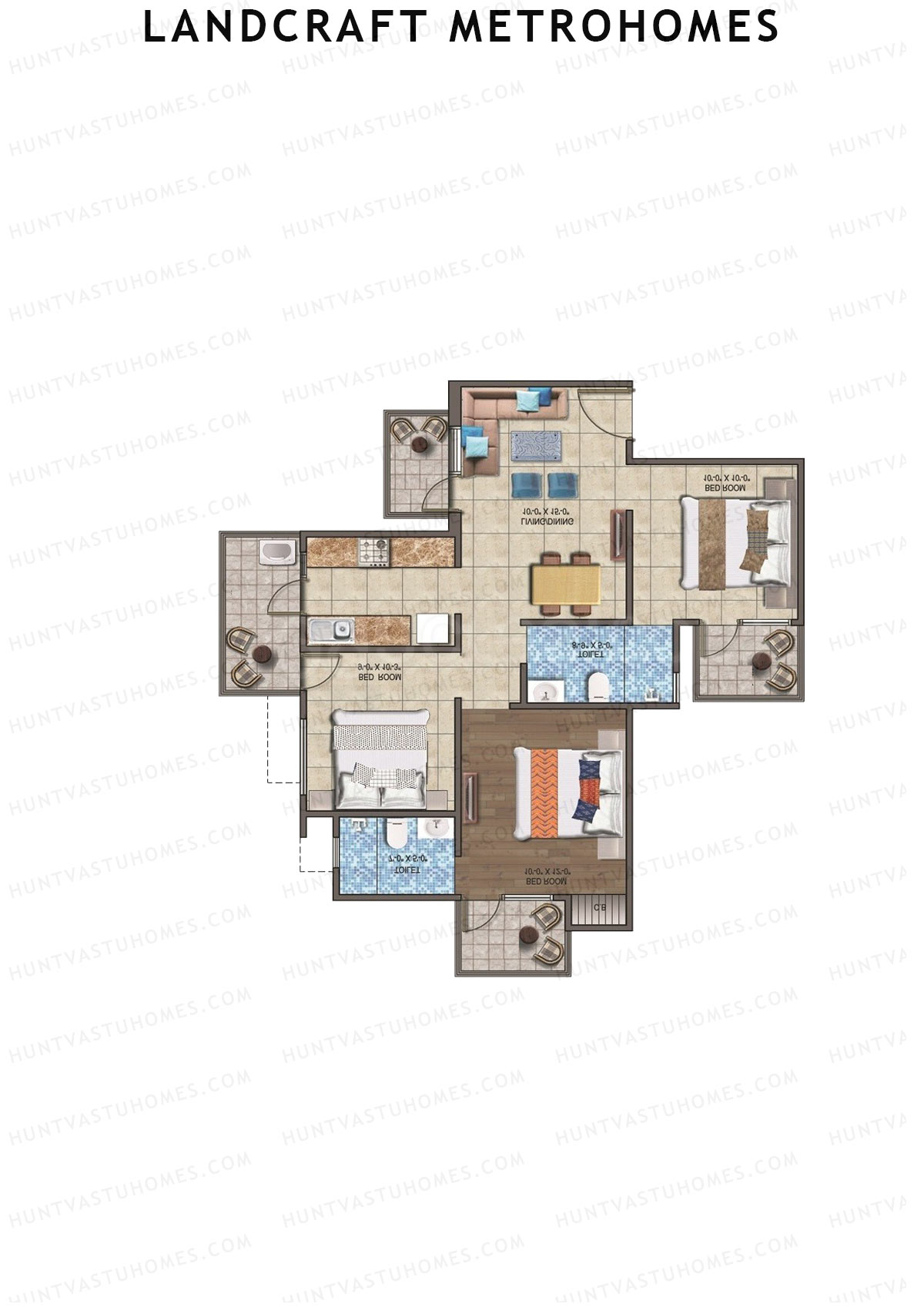 Landcraft Metrohomes Tower F Unit 73 (Type 5) Floor Plan