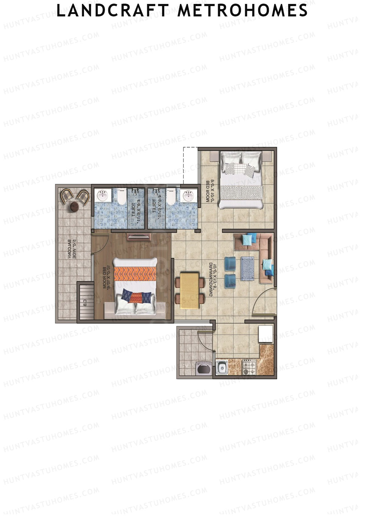 Landcraft Metrohomes Tower G Unit 74 (Type 3) Floor Plan
