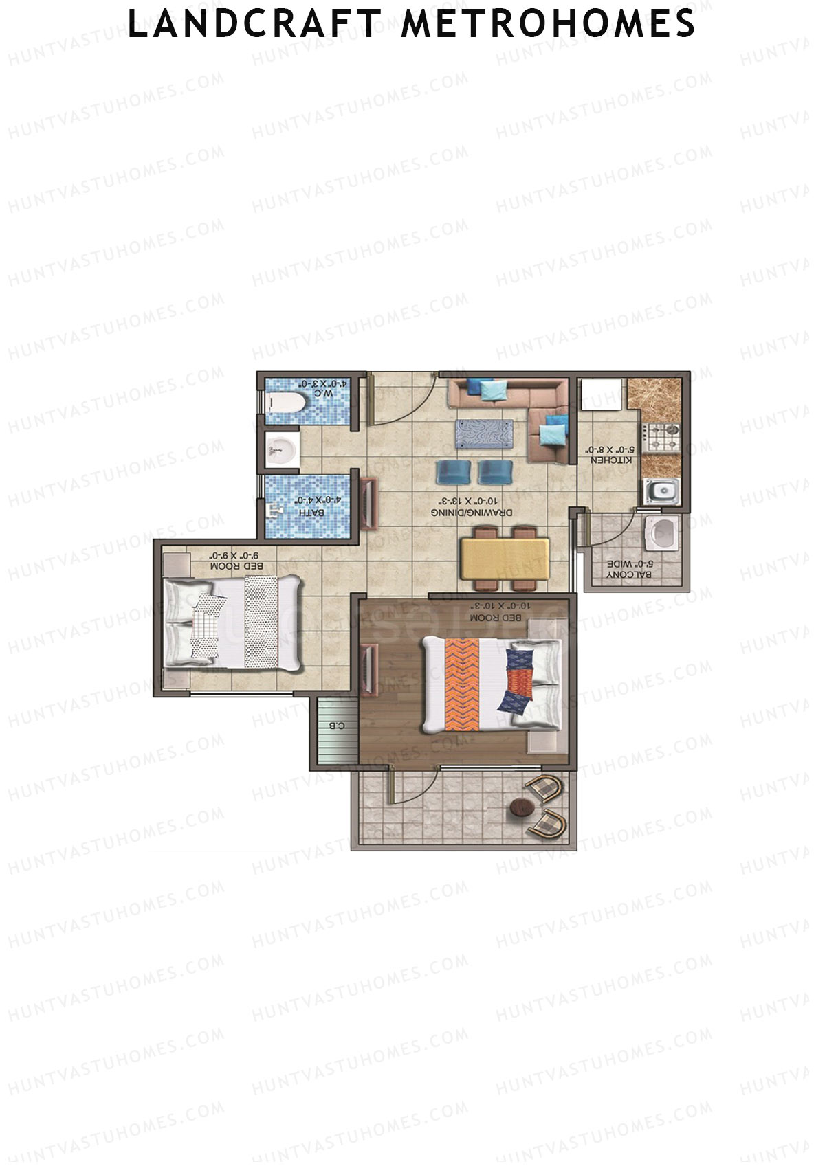 Landcraft Metrohomes Tower G Unit 79 (Type 2) Floor Plan