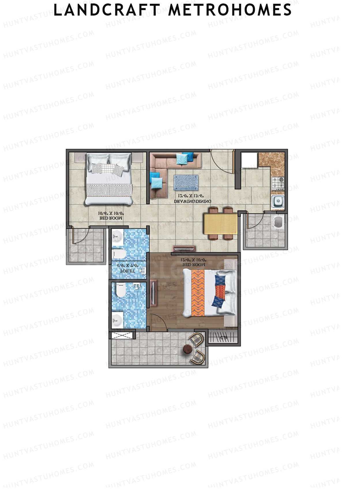 Landcraft Metrohomes Tower H Unit 89 (Type 6) Floor Plan