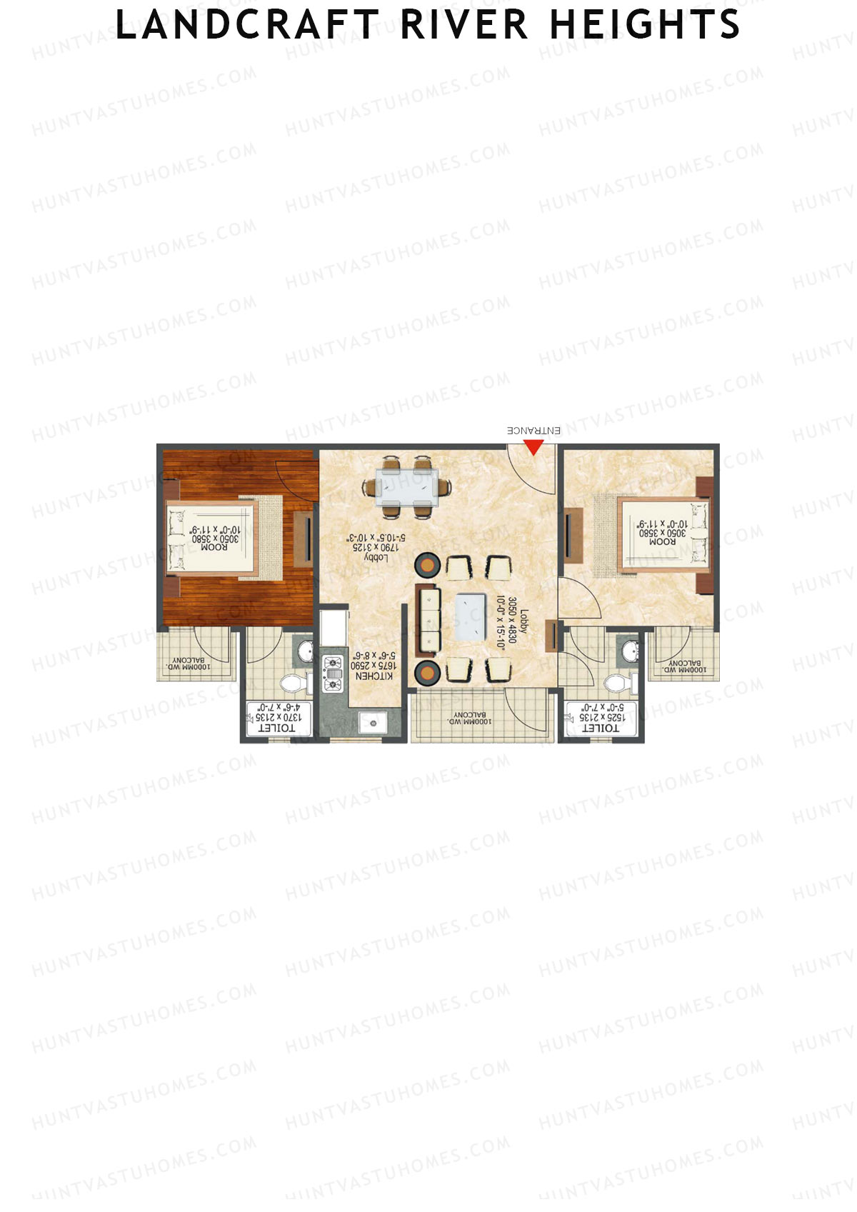 Landcraft River Heights Tower 17 Unit 10 (Type 1) Floor Plan