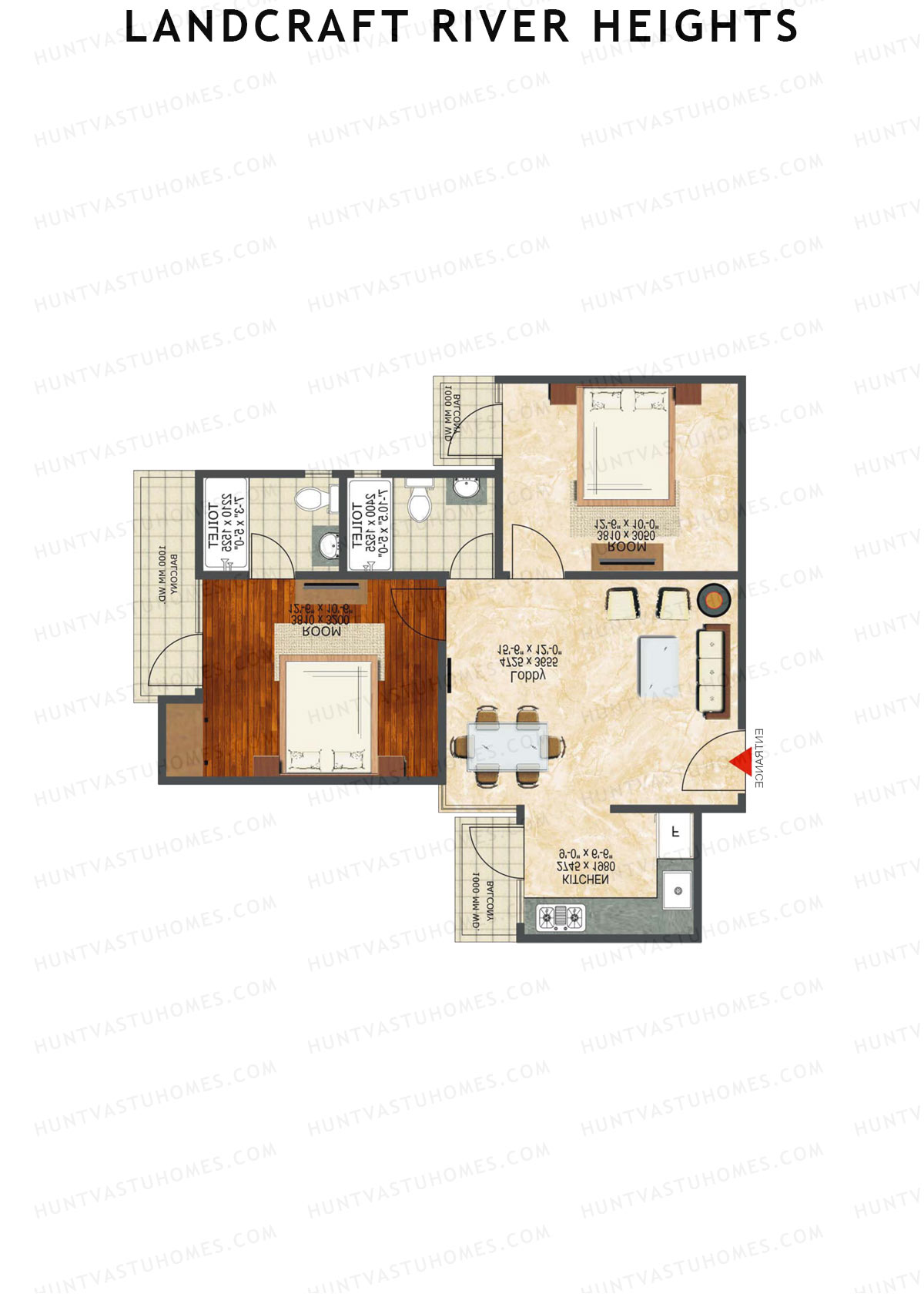 Landcraft River Heights Tower 17 Unit 14 (Type 2) Floor Plan