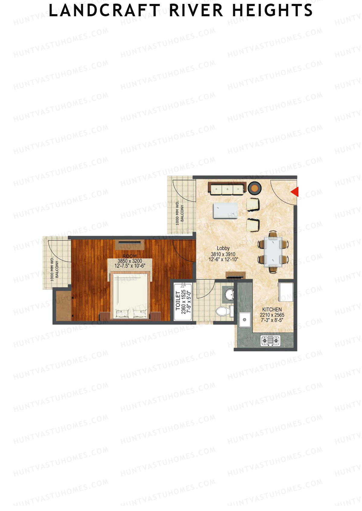 Landcraft River Heights Tower 17 Unit 15 (Type 3) Floor Plan
