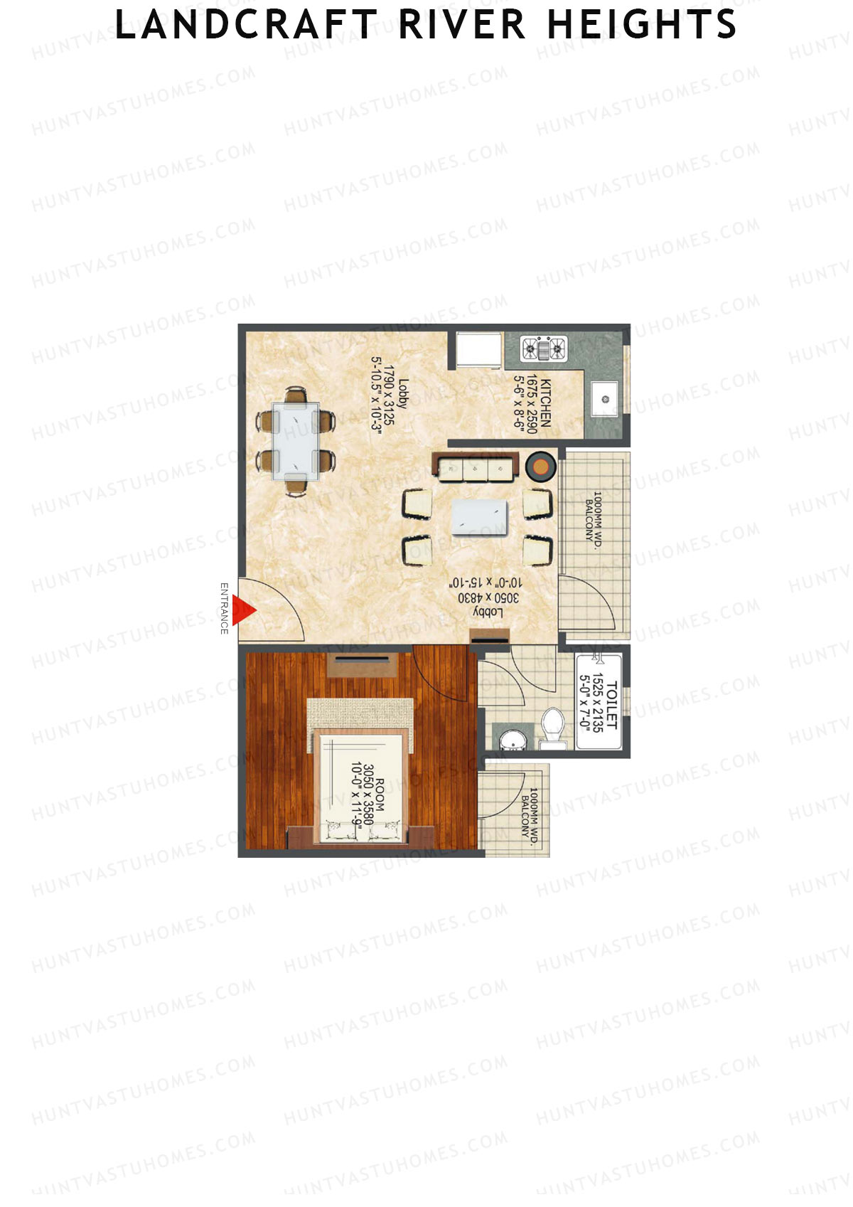 Landcraft River Heights Tower 17 Unit 5 (Type 4) Floor Plan
