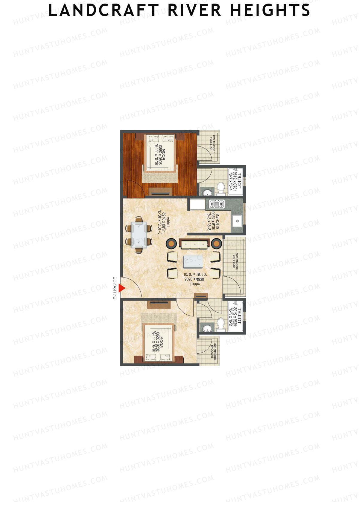 Landcraft River Heights Tower 17 Unit 7 (Type 1) Floor Plan