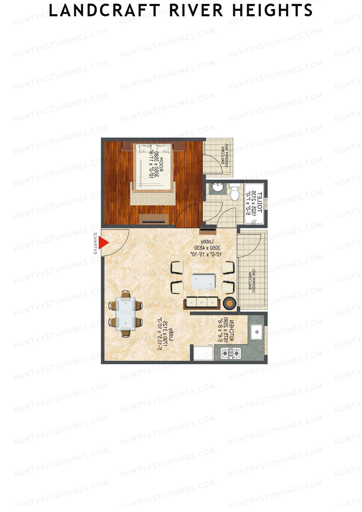 Landcraft River Heights Tower 17 Unit 8 (Type 4) Floor Plan