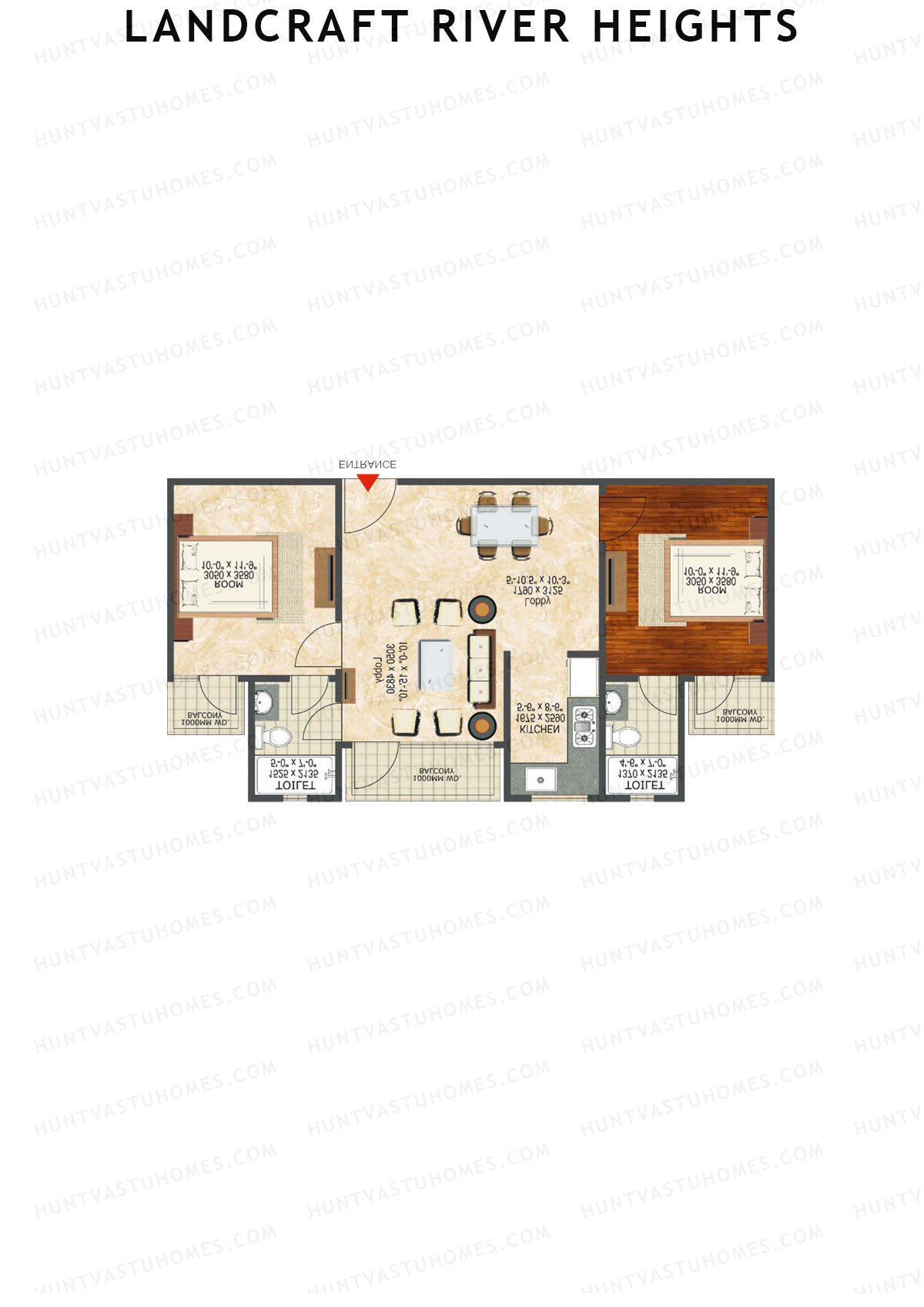 Landcraft River Heights Tower 17 Unit 9 (Type 1) Floor Plan