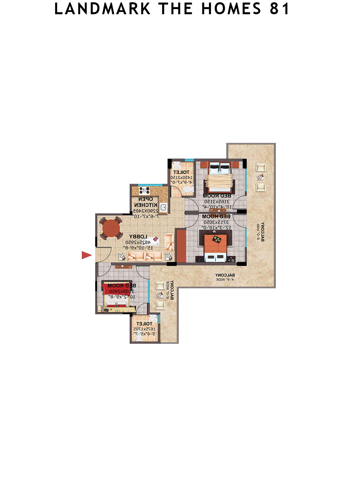 Landmark The Homes 81 Tower F Unit 4 (Type  5) Floor Plan