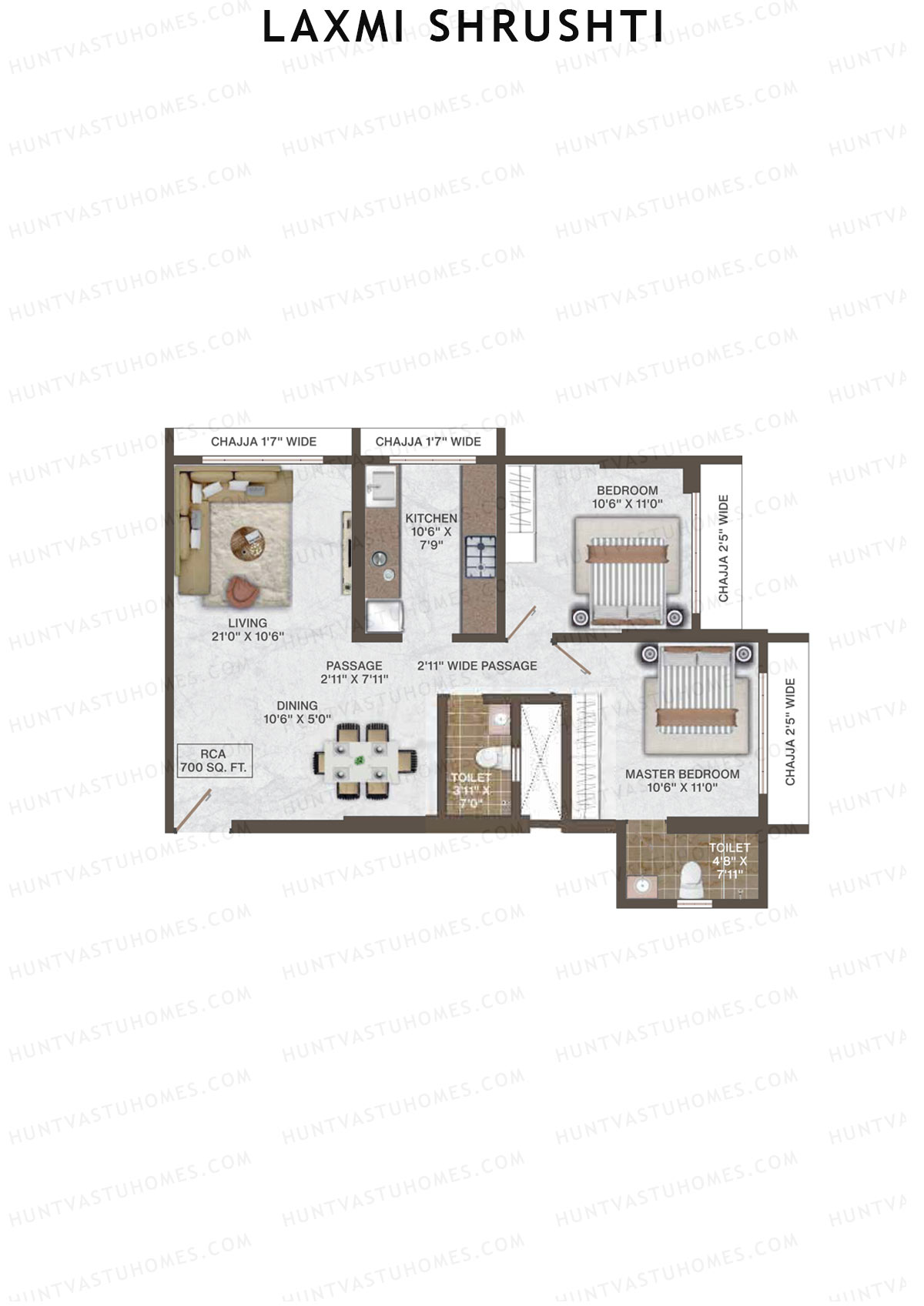 Laxmi Shrushti Wing B Unit 3 Floor Plan