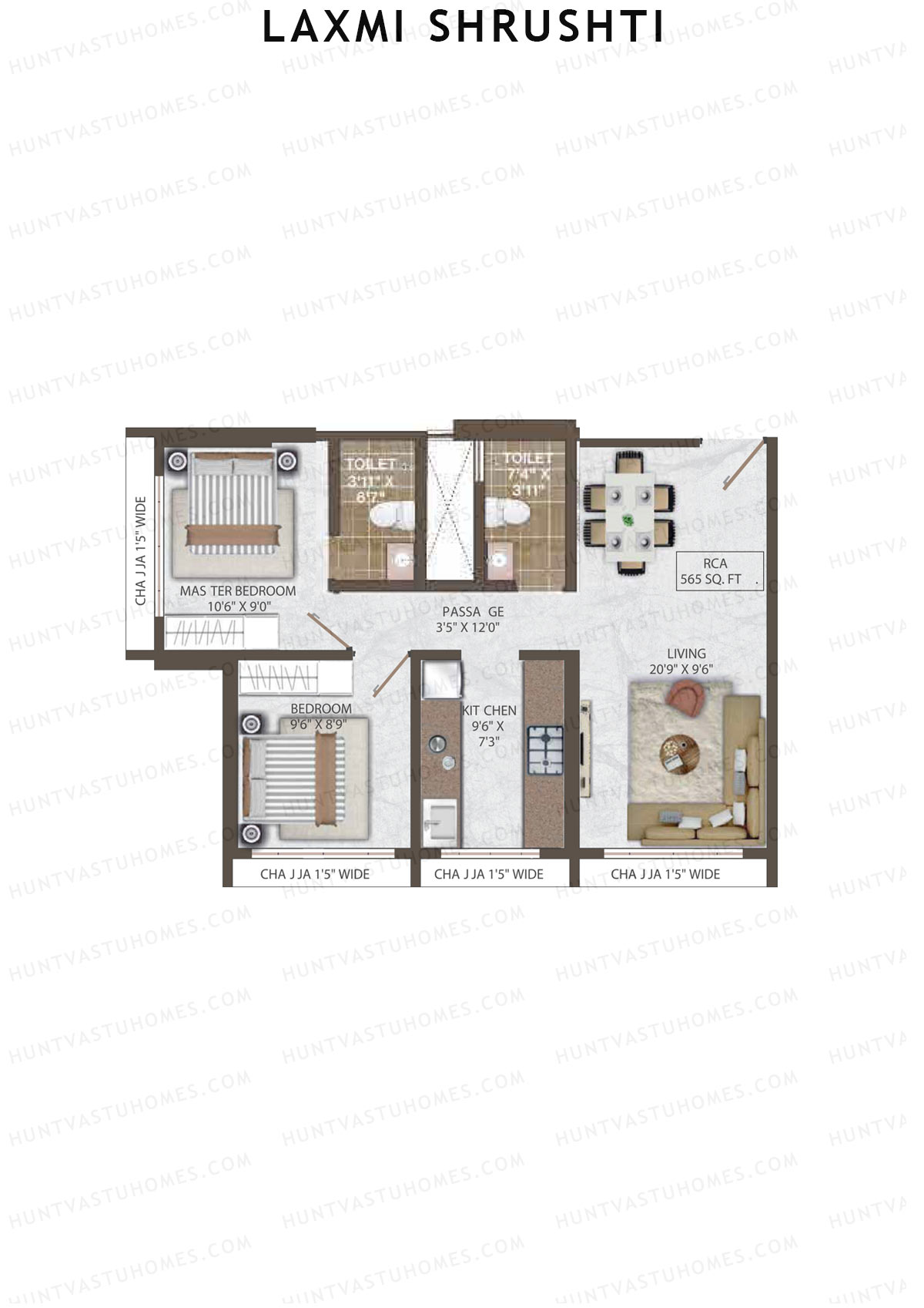 Laxmi Shrushti Wing B Unit 6 Floor Plan