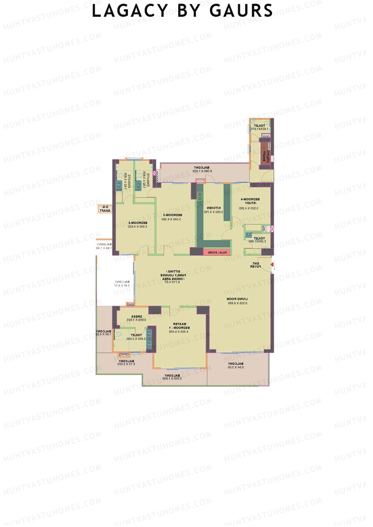 Legacy by Gaurs BUCKINGHAM Unit 1 Floor Plan