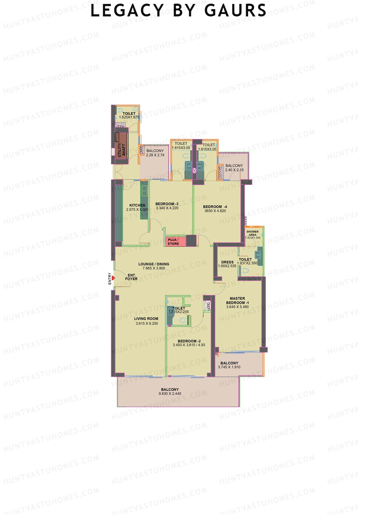 Legacy by Gaurs BUCKINGHAM Unit 2 Floor Plan