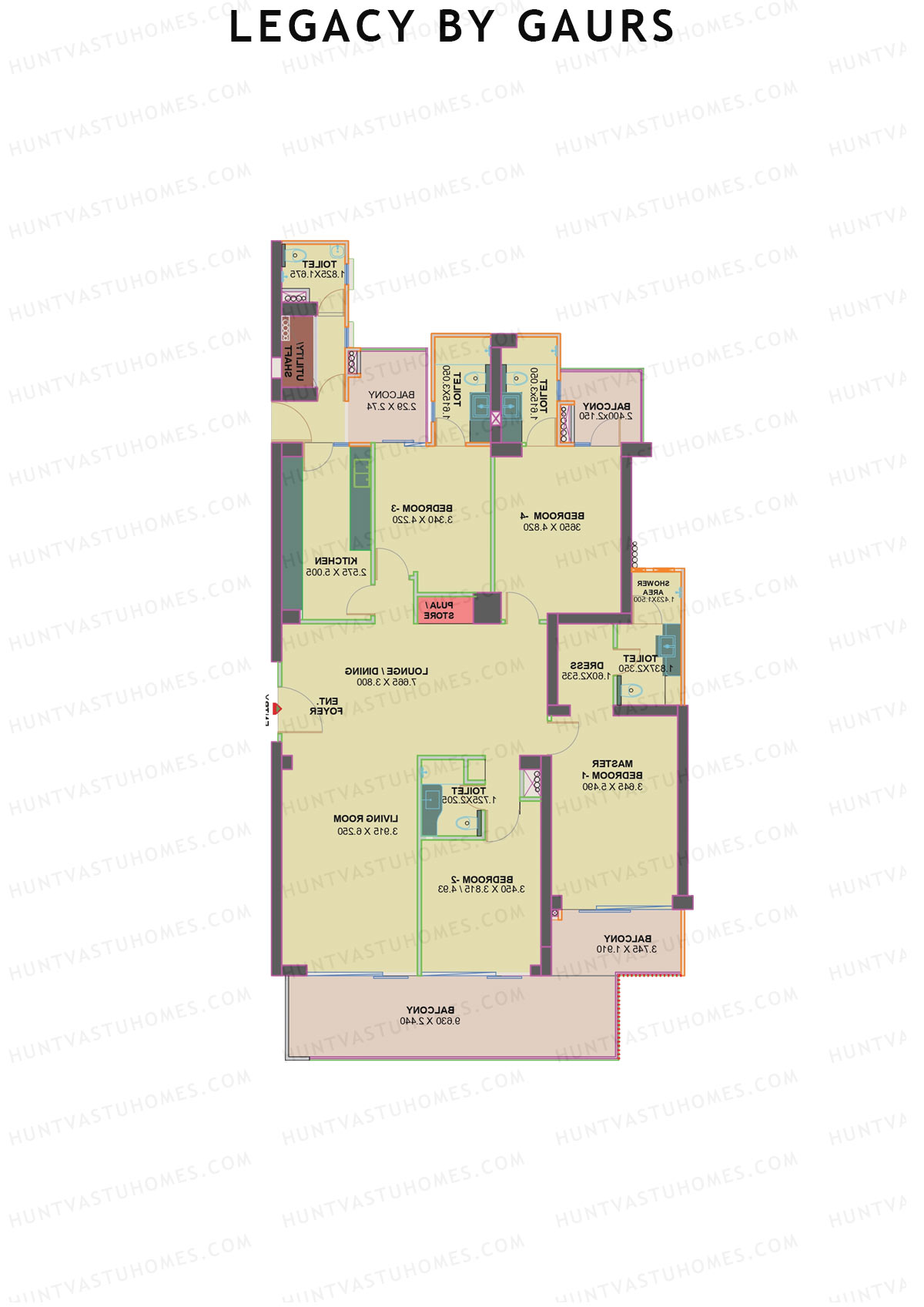 Legacy by Gaurs EDINBURGH Unit 4 Floor Plan