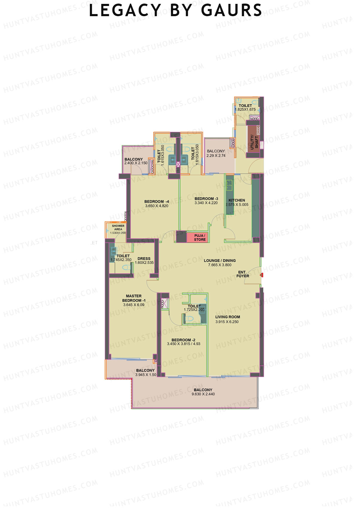 Legacy by Gaurs KENSINGTON Unit 5 Floor Plan