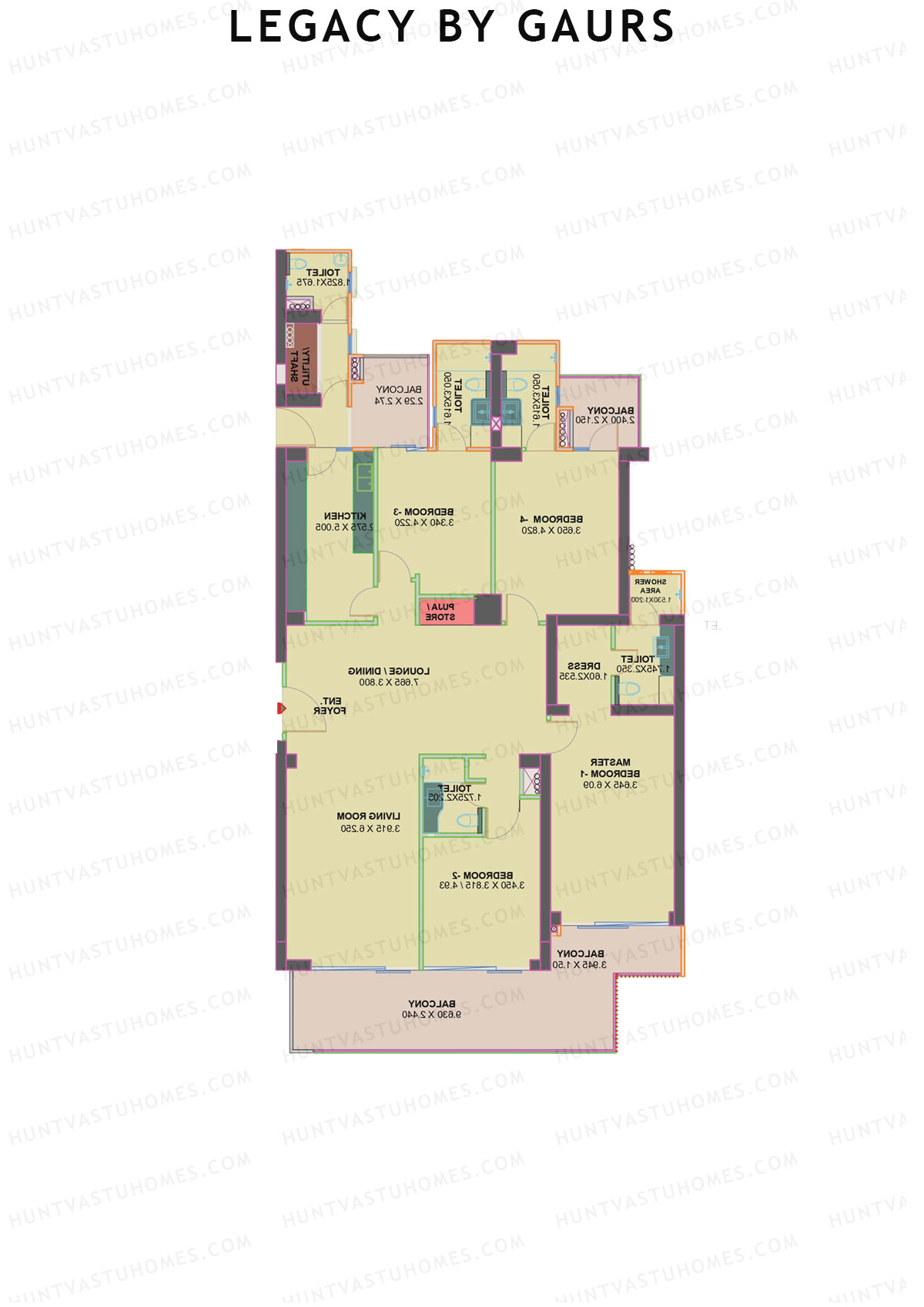 Legacy by Gaurs KENSINGTON Unit 6 Floor Plan