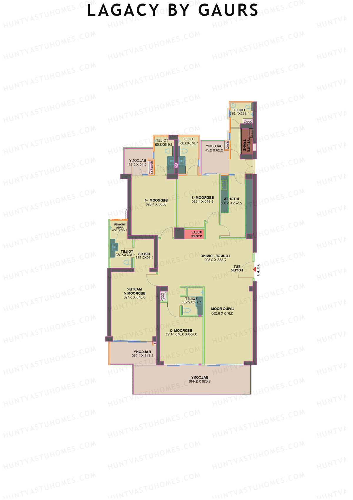 Legacy by Gaurs VERSAILLES Unit 7 Floor Plan