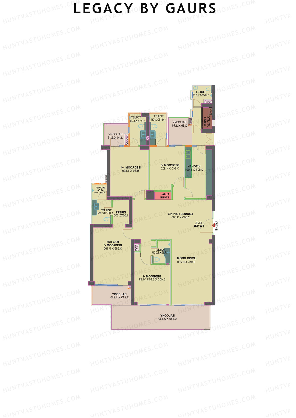 Legacy by Gaurs VERSAILLES Unit 7 Floor Plan