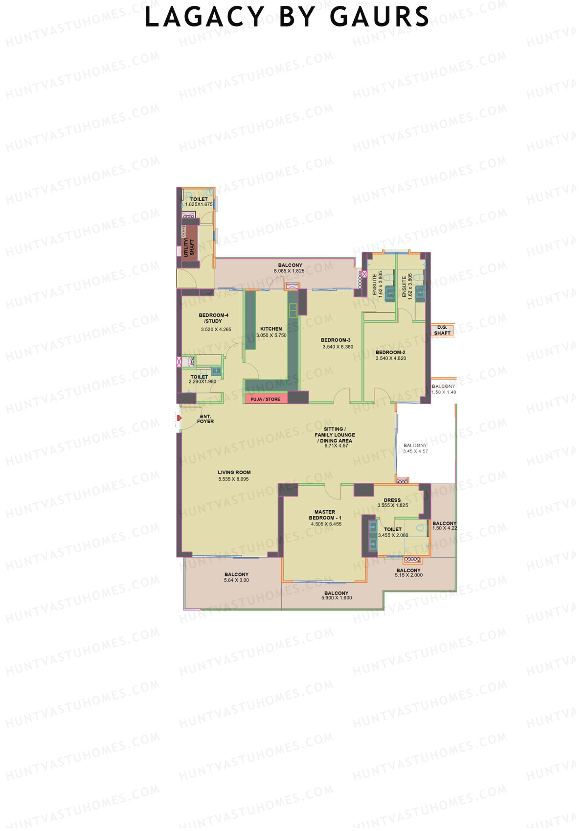 Legacy by Gaurs VERSAILLES Unit 8 Floor Plan